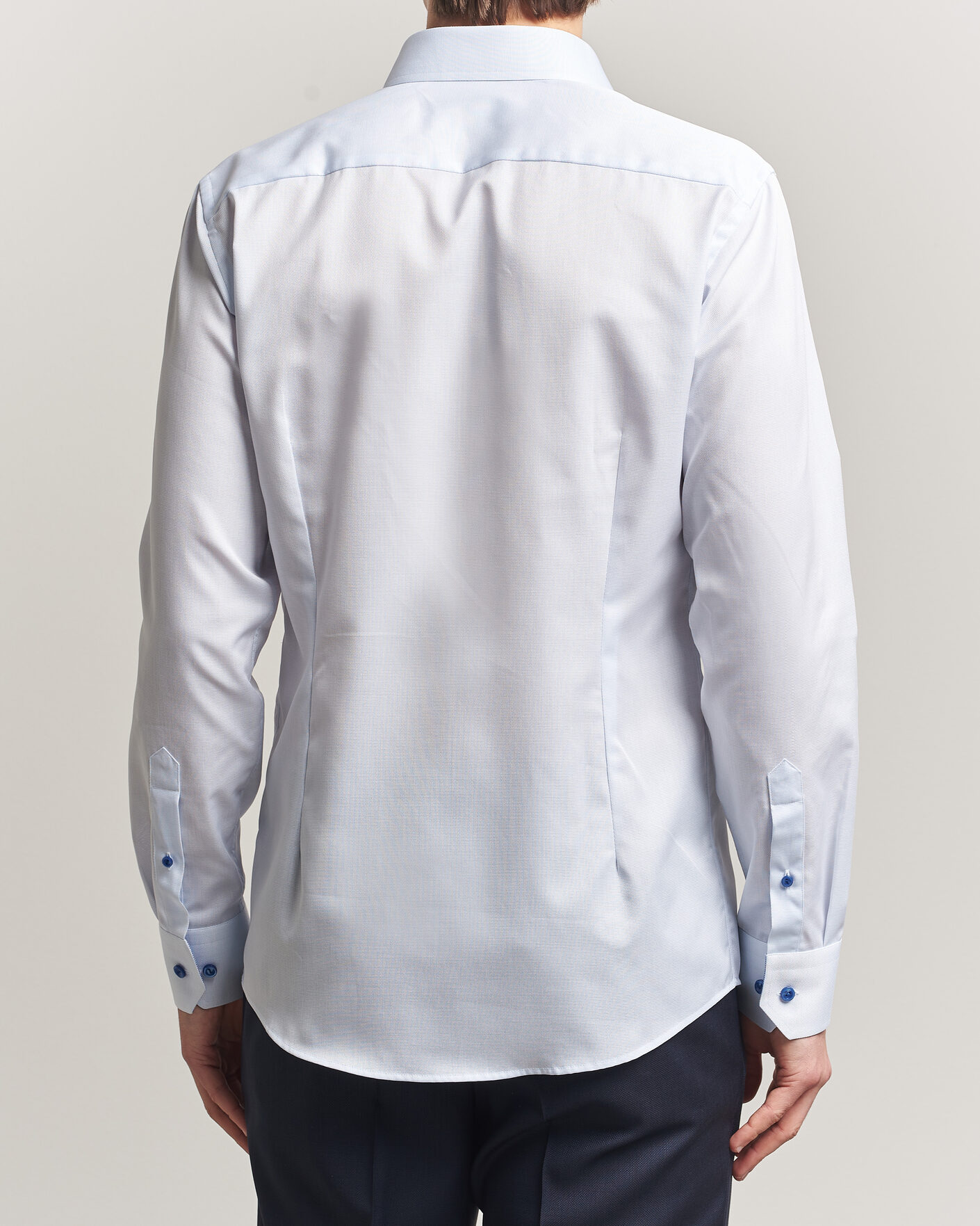 Men | Shirts | Eton | Slim Fit Signature Twill Contrast Shirt Light Blue