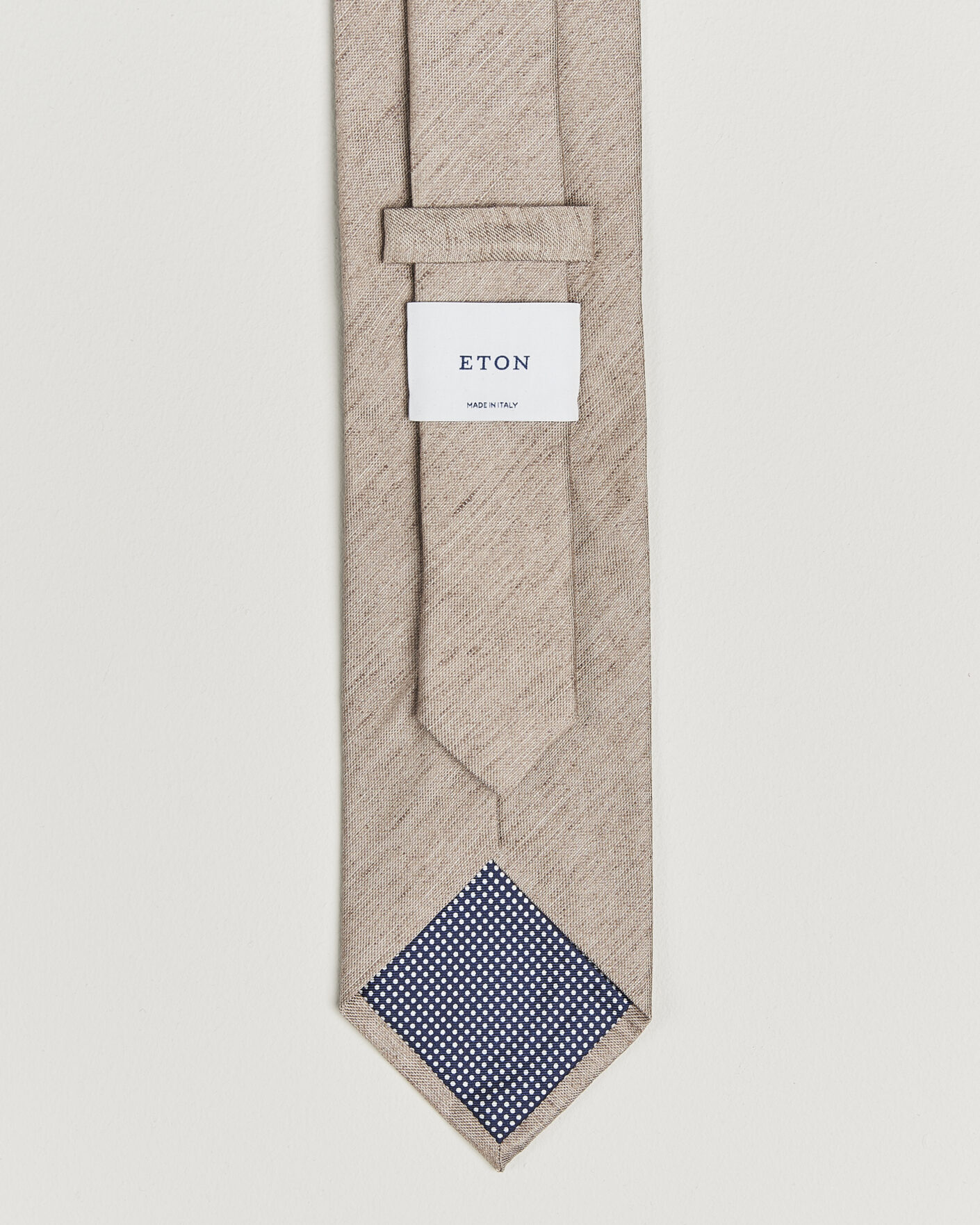 Men | Ties | Eton | Linen Silk Tie Beige