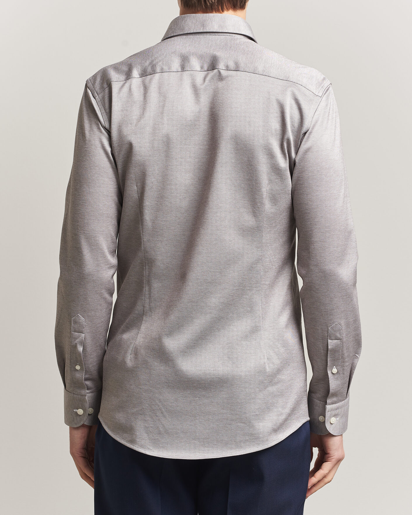 Men | Shirts | Eton | Filo di Scozia Knitted Shirt Brown