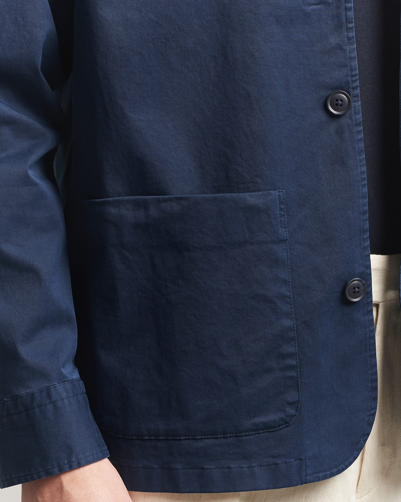 Men | Coats & Jackets | Eton | Cotton Chore Jacket Navy Blue