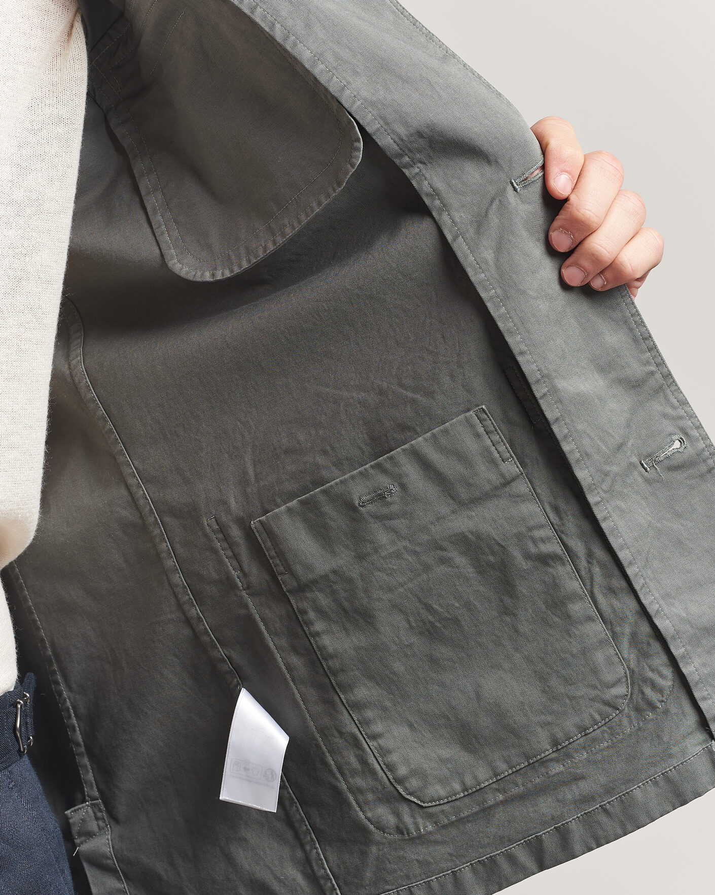 Men | Coats & Jackets | Eton | Cotton Chore Jacket Mid Green