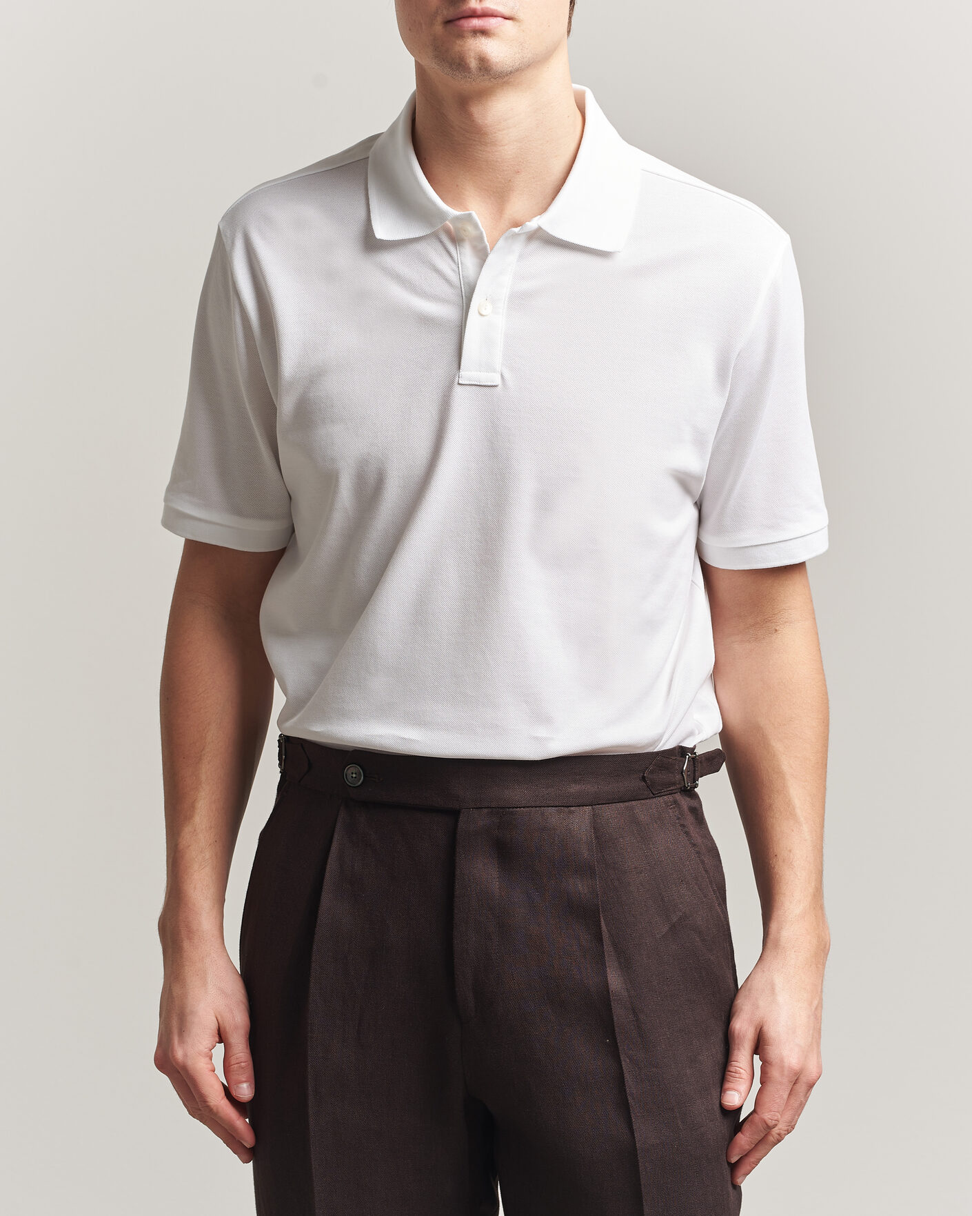 Men | Polo Shirts | Eton | Pima Pique Polo White