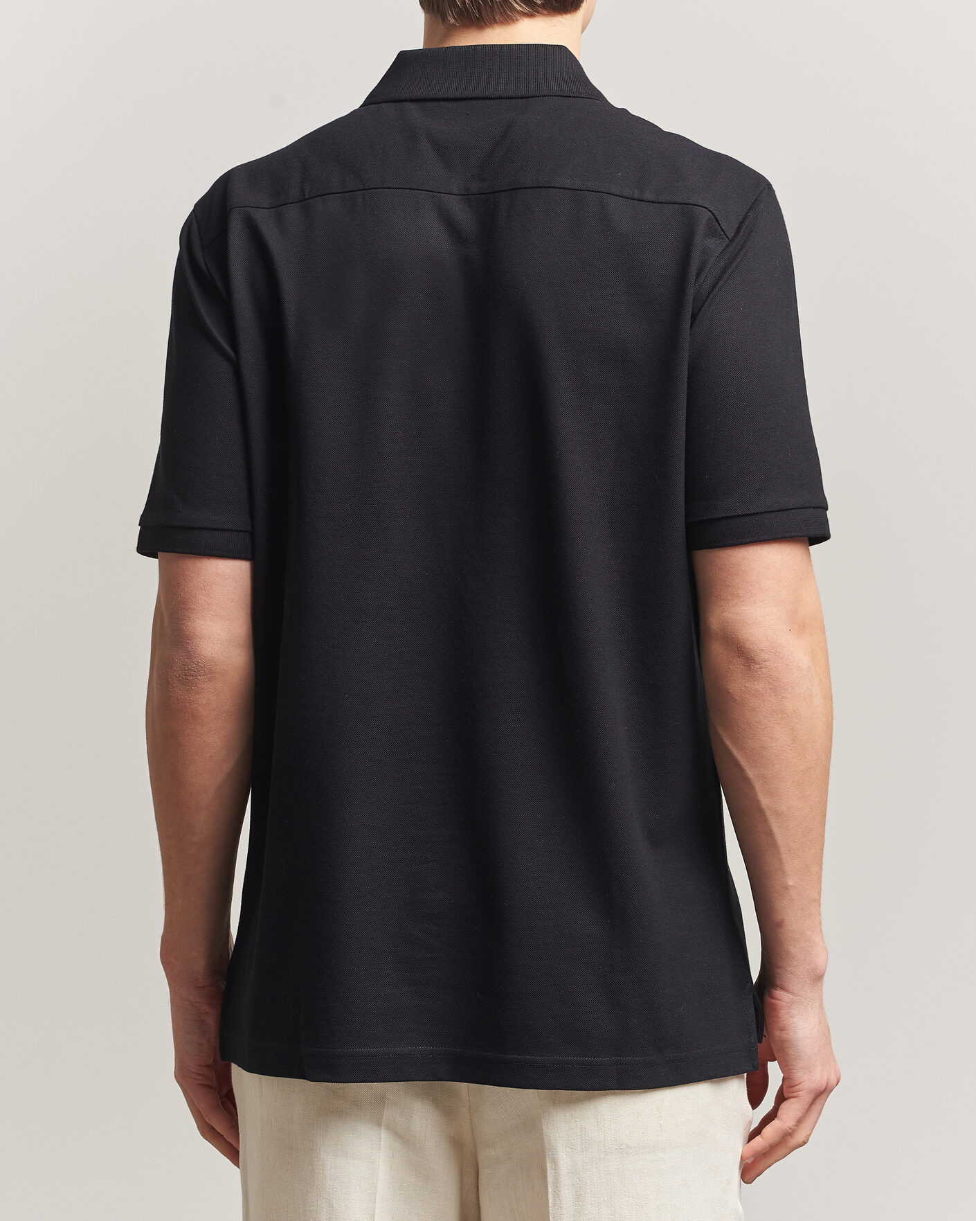 Men | Polo Shirts | Eton | Pima Pique Polo Black