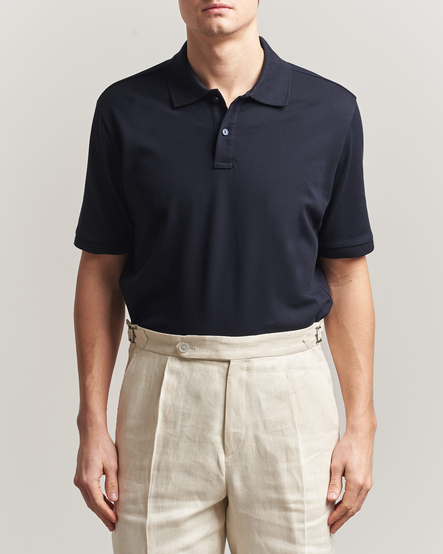 Men | Polo Shirts | Eton | Pima Pique Polo Navy Blue