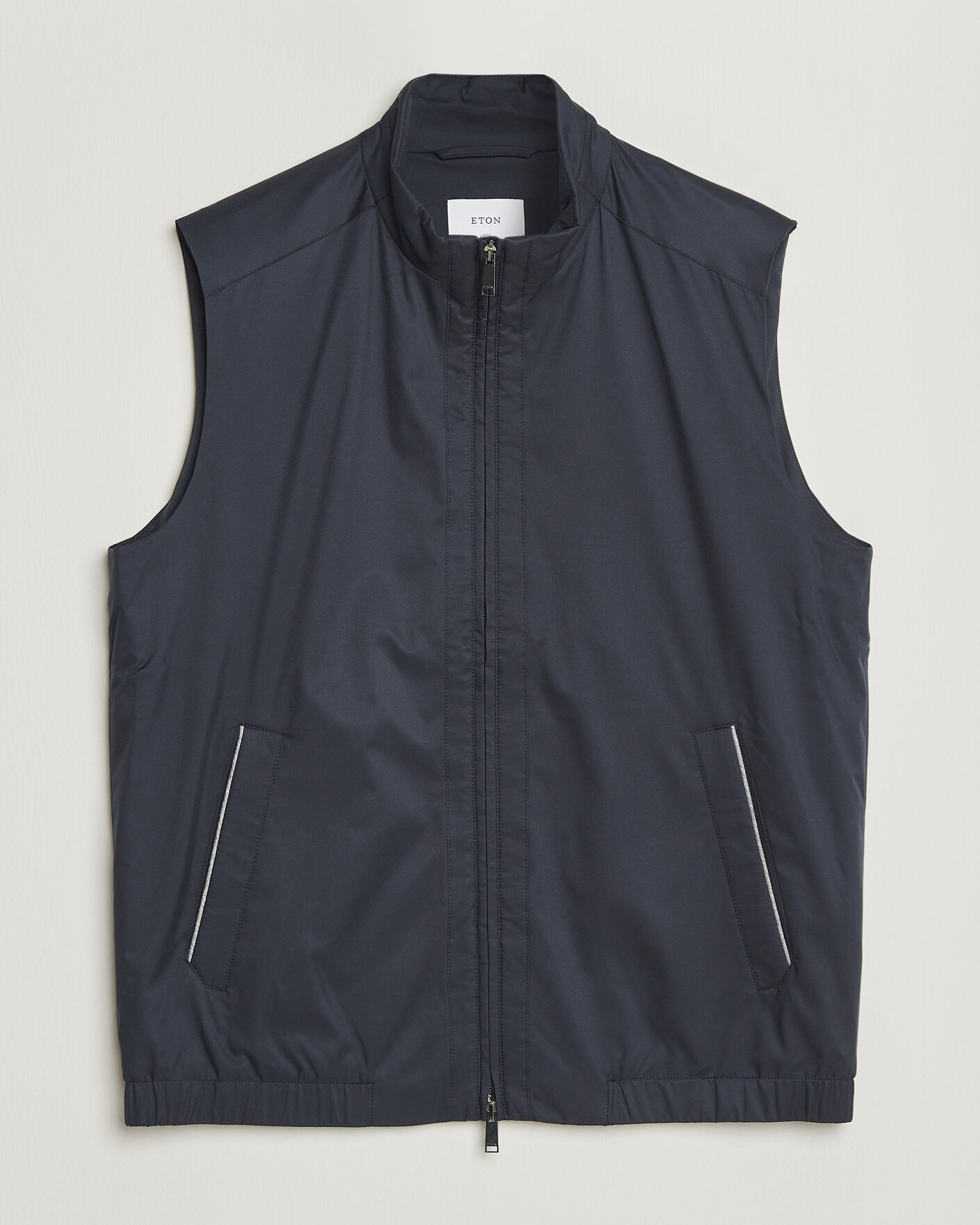 Men | Gilets | Eton | Lightweight Wind Vest Navy Blue