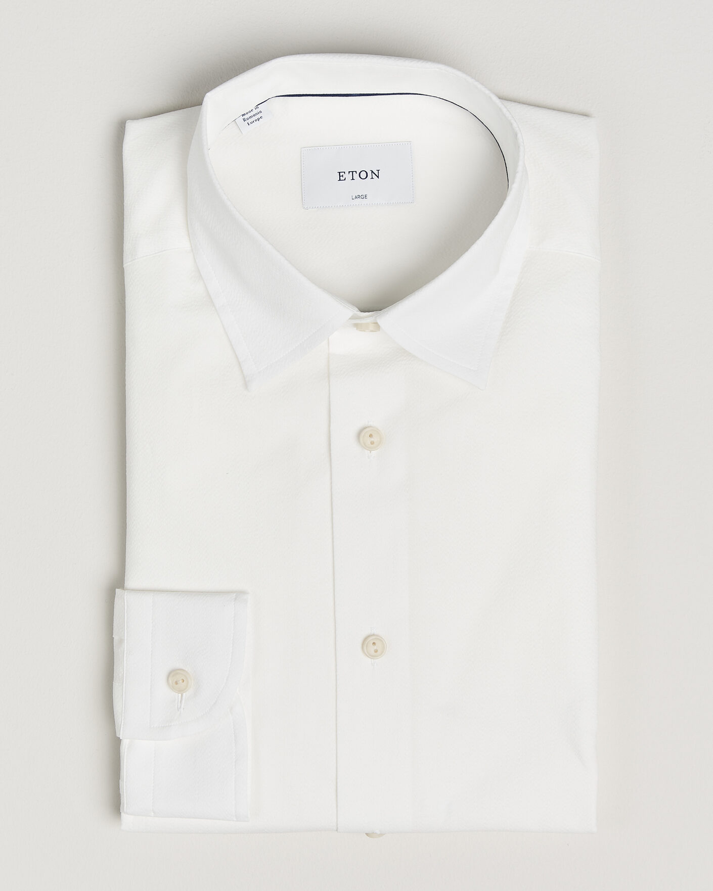 Men | Shirts | Eton | Casual Fit Seersucker Resort Shirt White