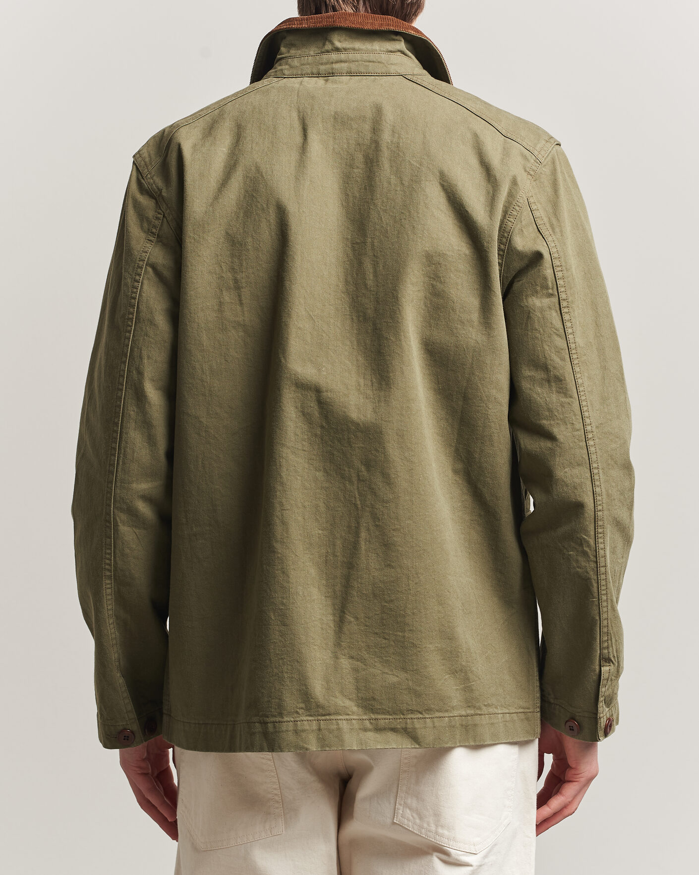 Men | Coats & Jackets | Drake's | Twill Fatigue Jacket Khaki