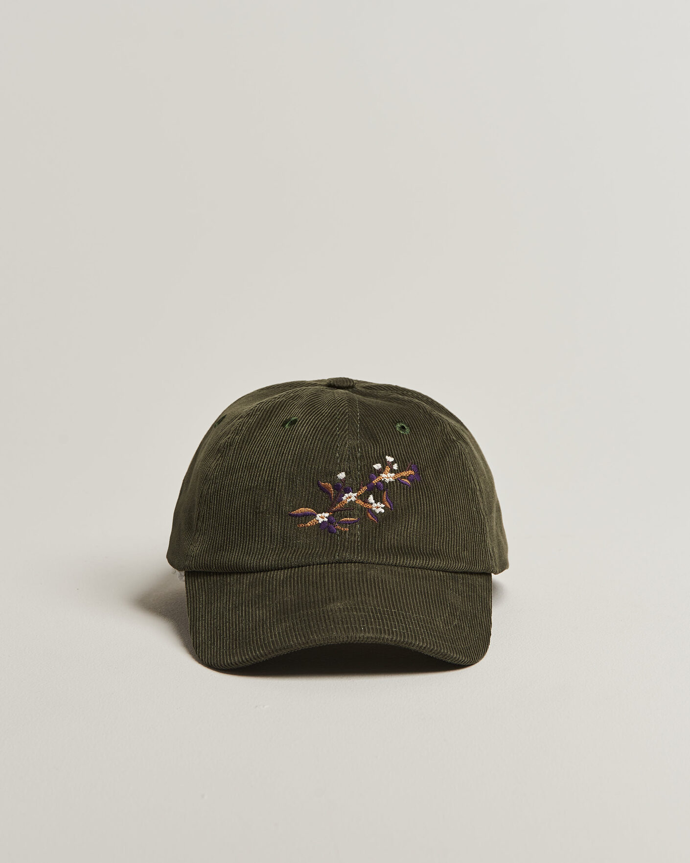 Men | Hats & Caps | Drake's | Blackthron Needlecord Baseball Cap Olive