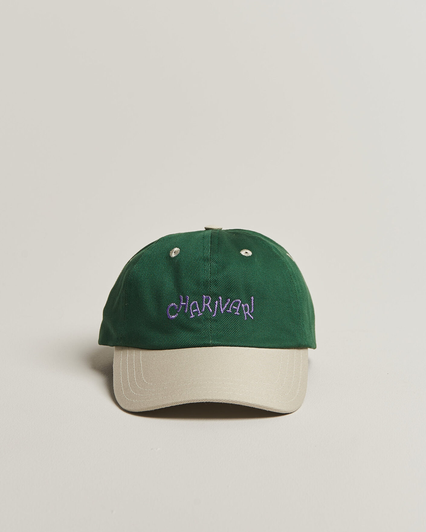 Men | Hats & Caps | Drake's | Charivari Twill Baseball Cap Green/Ecru