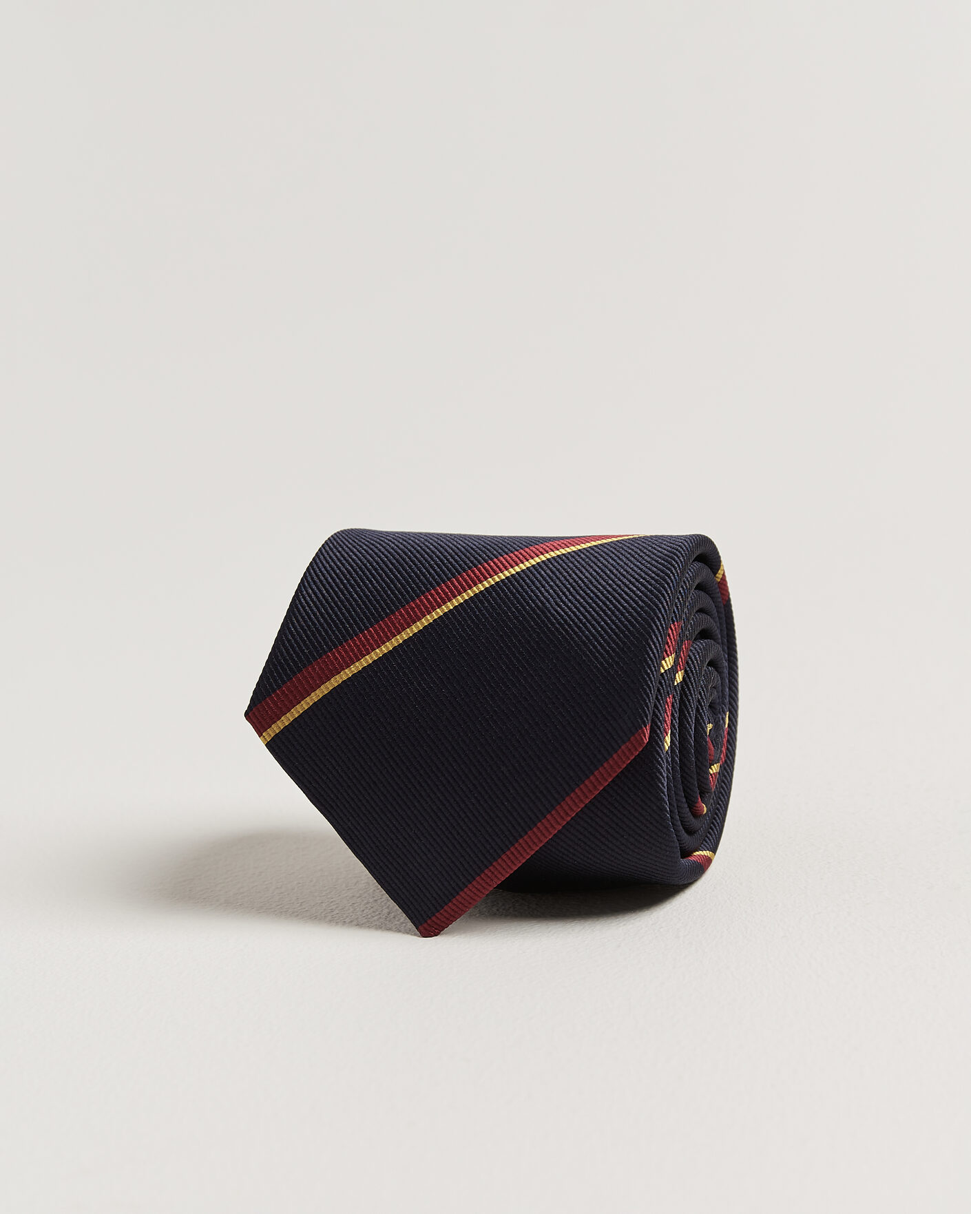 Men | Drake's Regimental Stripe Reppe Tie Navy | Drake's | Regimental Stripe Reppe Tie Navy