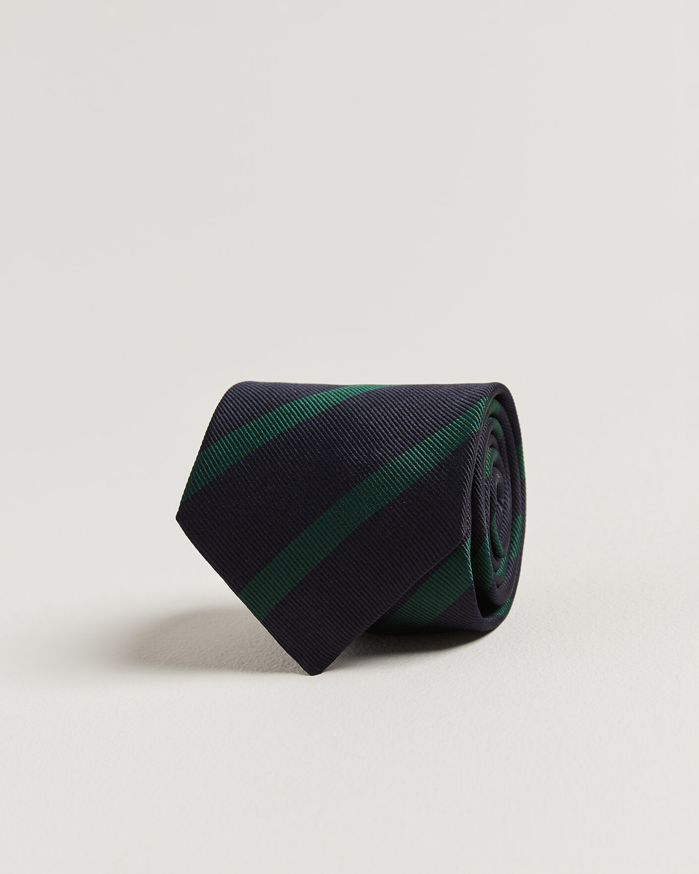 Men | Ties | Drake's | Bar Stripe Reppe Silk Tie Navy/Green