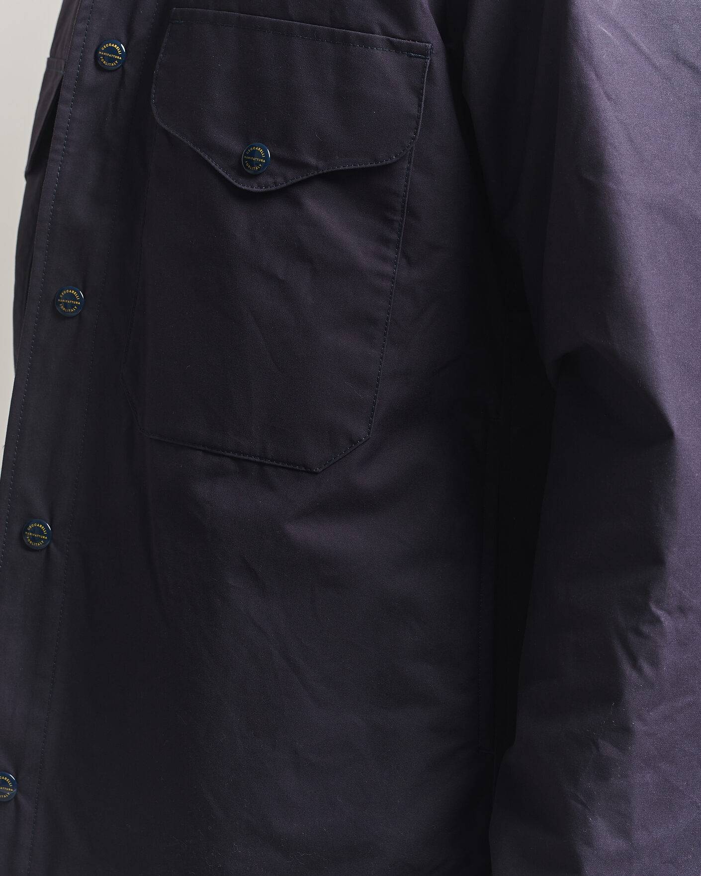 Men | Coats & Jackets | Manifattura Ceccarelli | Dry Wax Heavy Shirt Jacket Navy