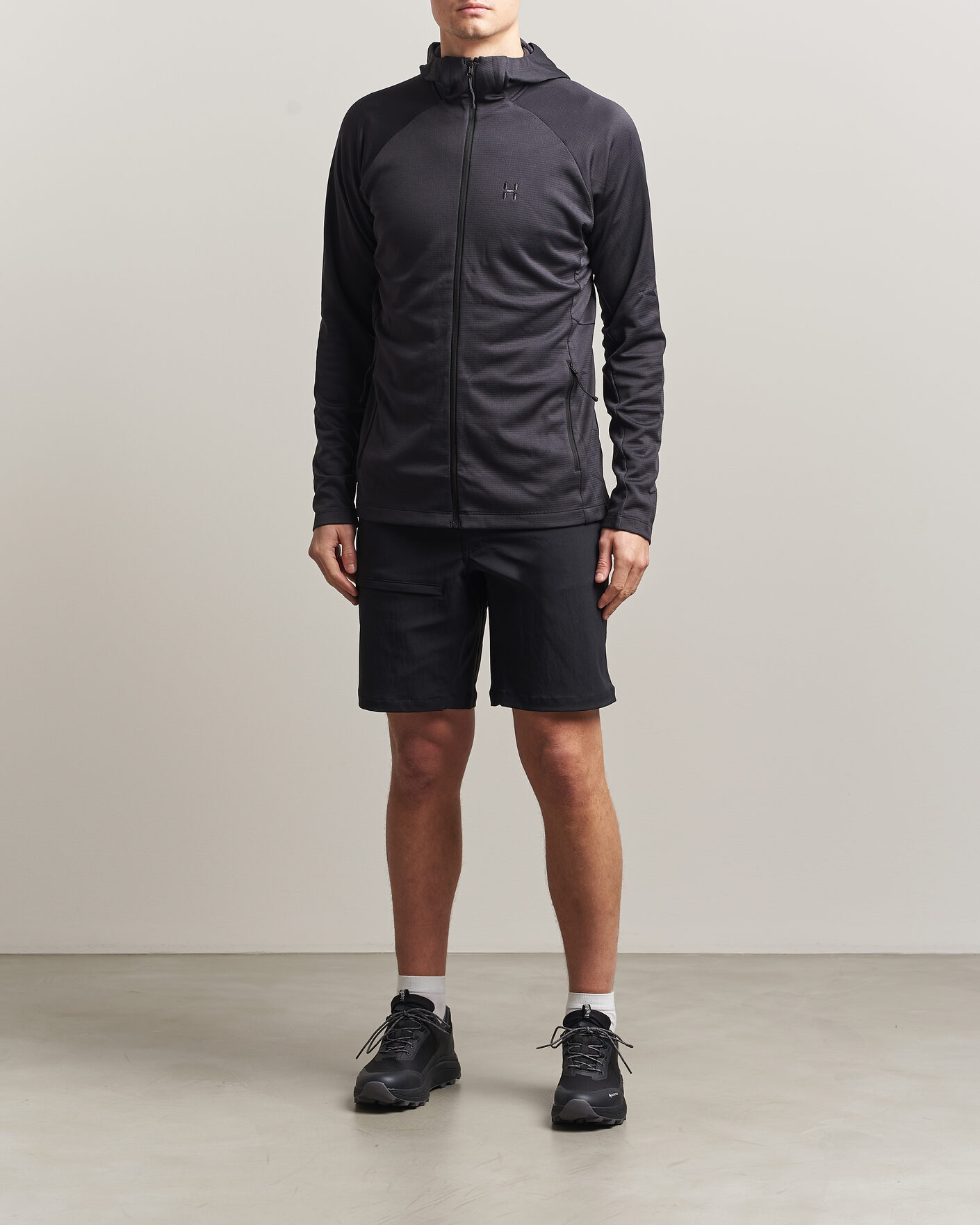 Men | Sweaters & Knitwear | Haglöfs | Korp Mid Fleece Hood True Black