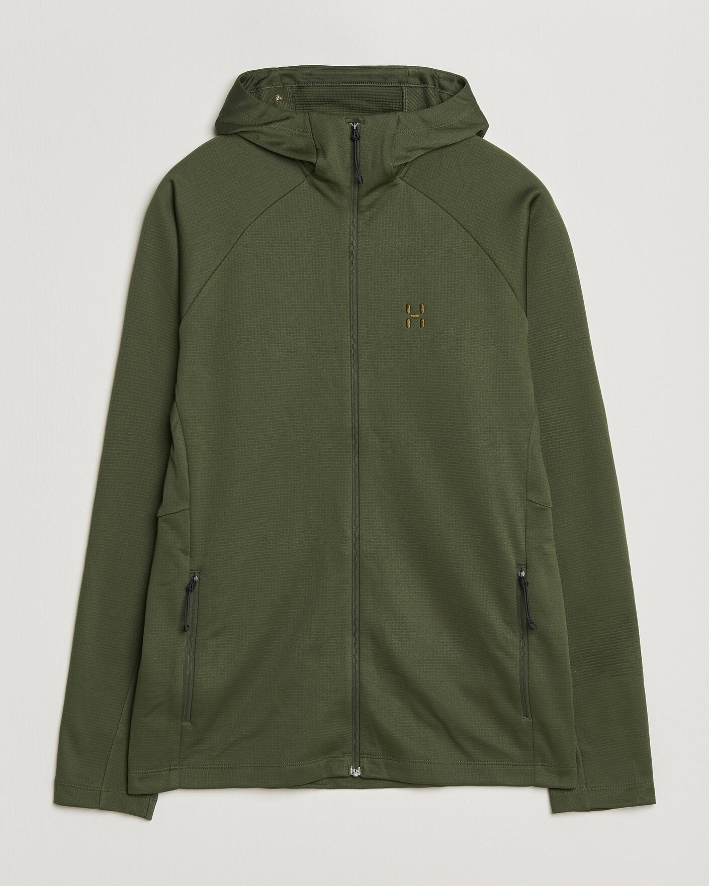 Men | Sweaters & Knitwear | Haglöfs | Korp Mid Fleece Hood Seaweed Green