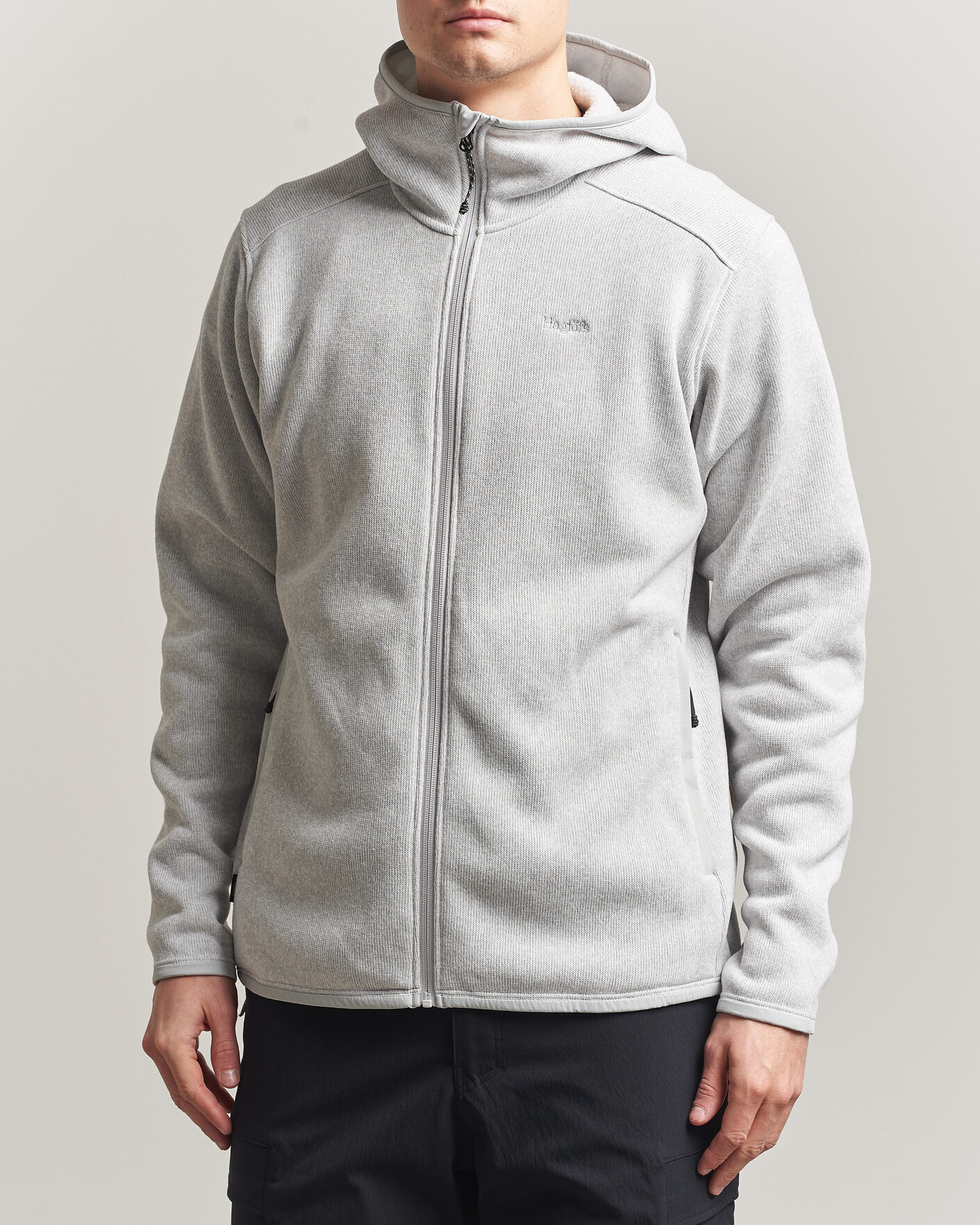 Men | Sweaters & Knitwear | Haglöfs | Swook II Mid Hood Stone Grey