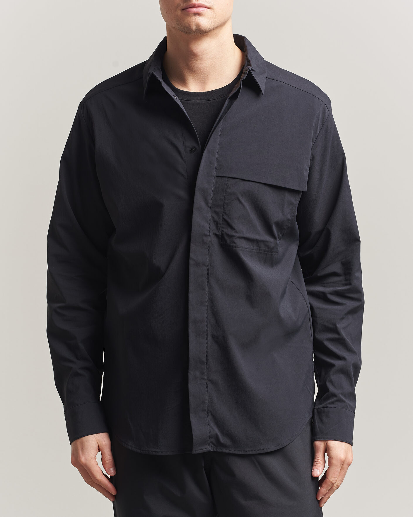 A Day's March Daintree Lyocell Shirt Off Black at CareOfCarl.com