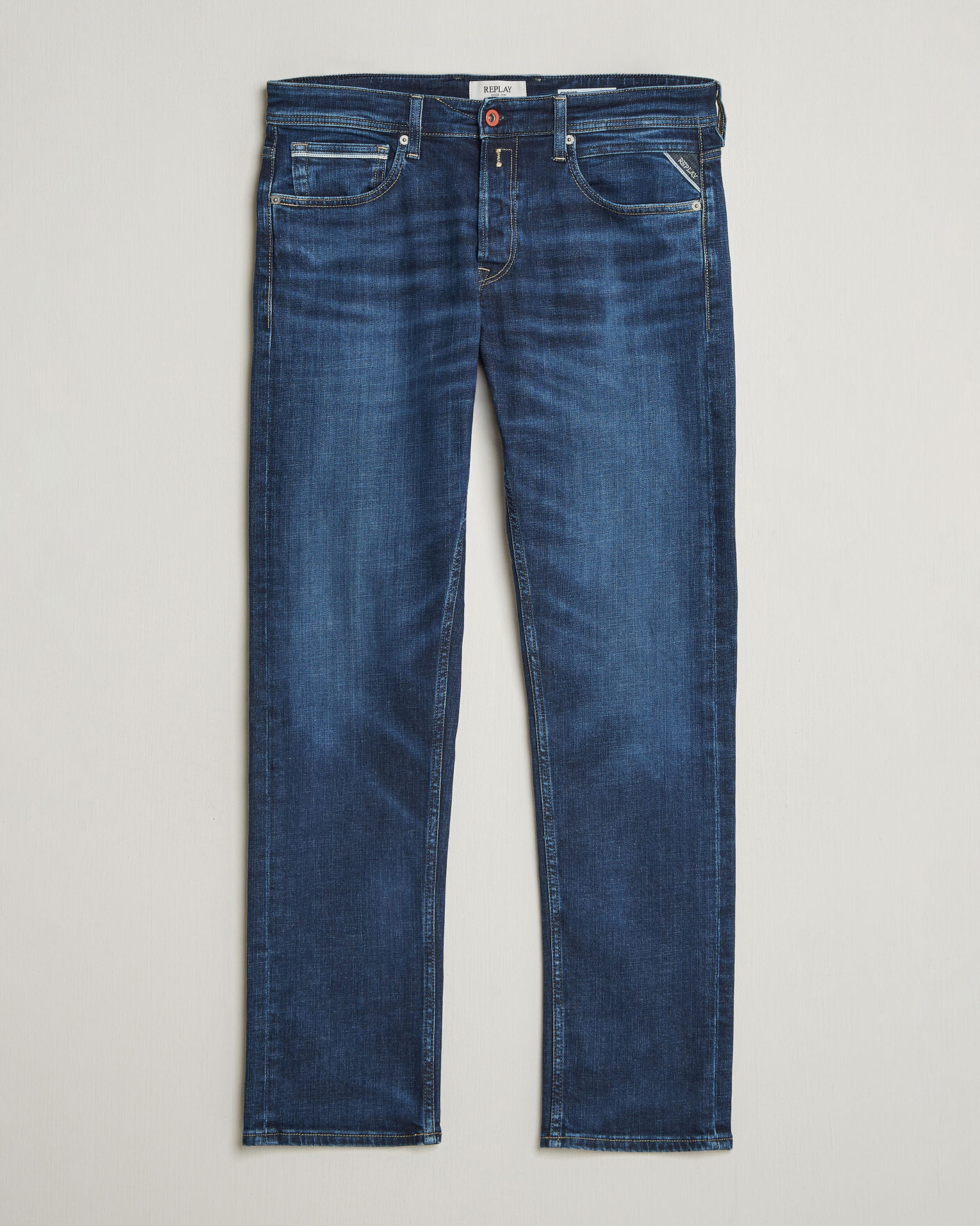 Men | Trousers | Replay | Grover Straight Fit Stretch Heritage Jeans Dark Blue