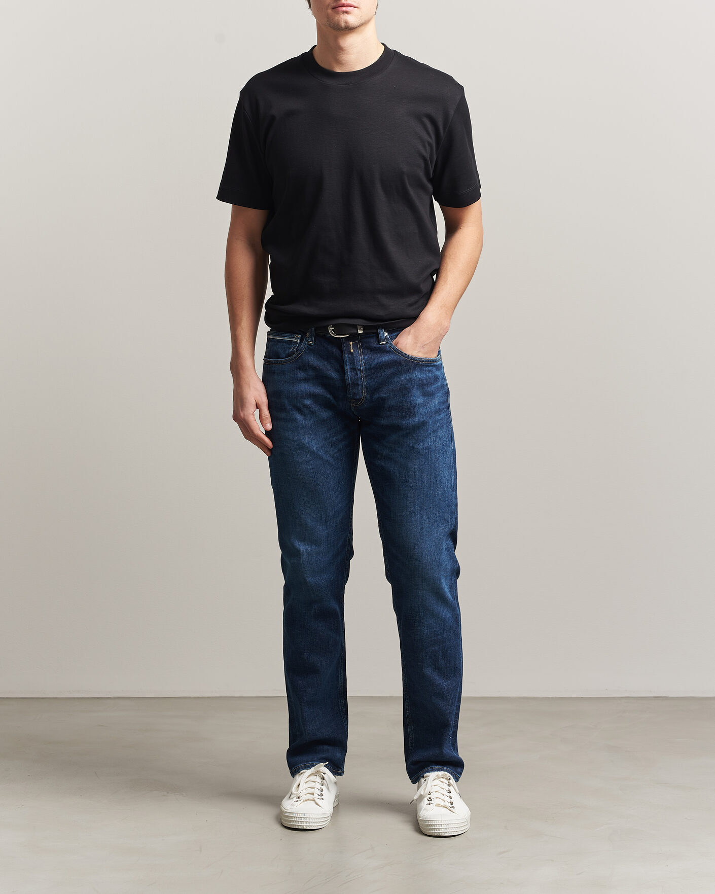 Men | Trousers | Replay | Grover Straight Fit Stretch Heritage Jeans Dark Blue
