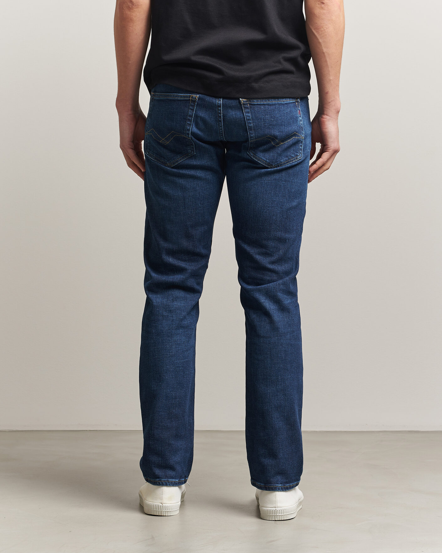 Men | Trousers | Replay | Grover Straight Fit Stretch Heritage Jeans Dark Blue