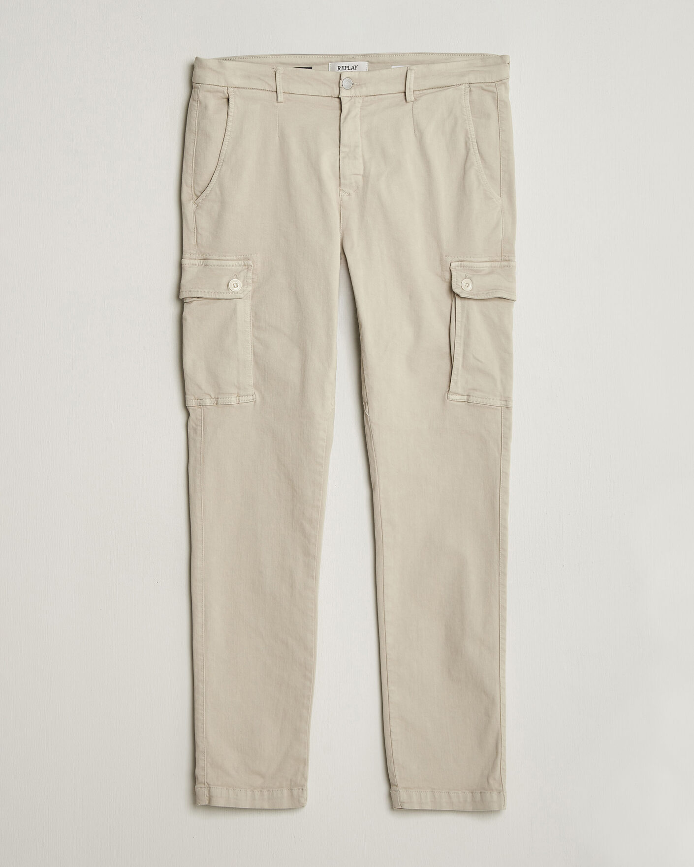 Men | Trousers | Replay | Jaan Hyperflex Cargo Pants Ivory