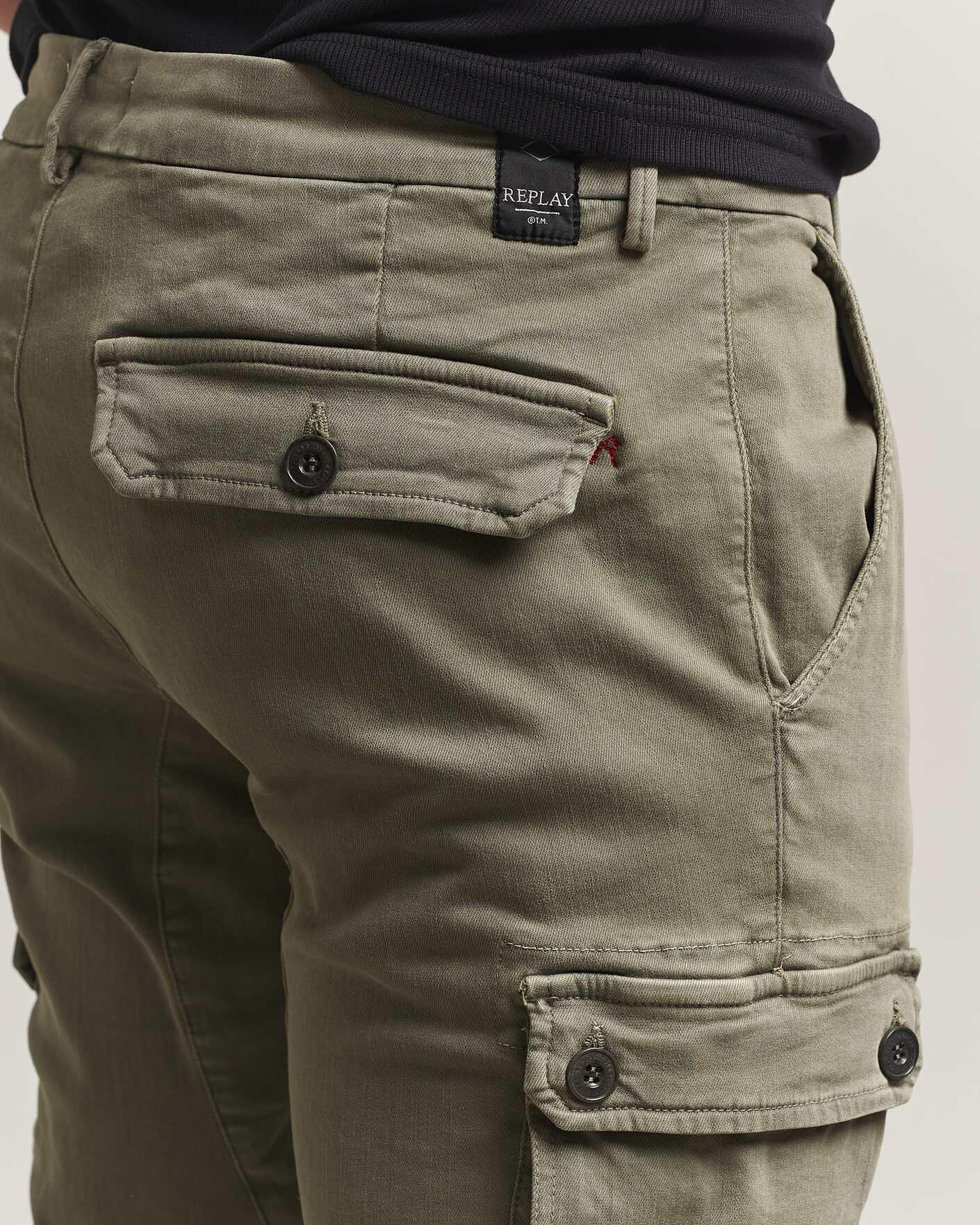 Men | Trousers | Replay | Jaan Hyperflex Cargo Pants Military Green