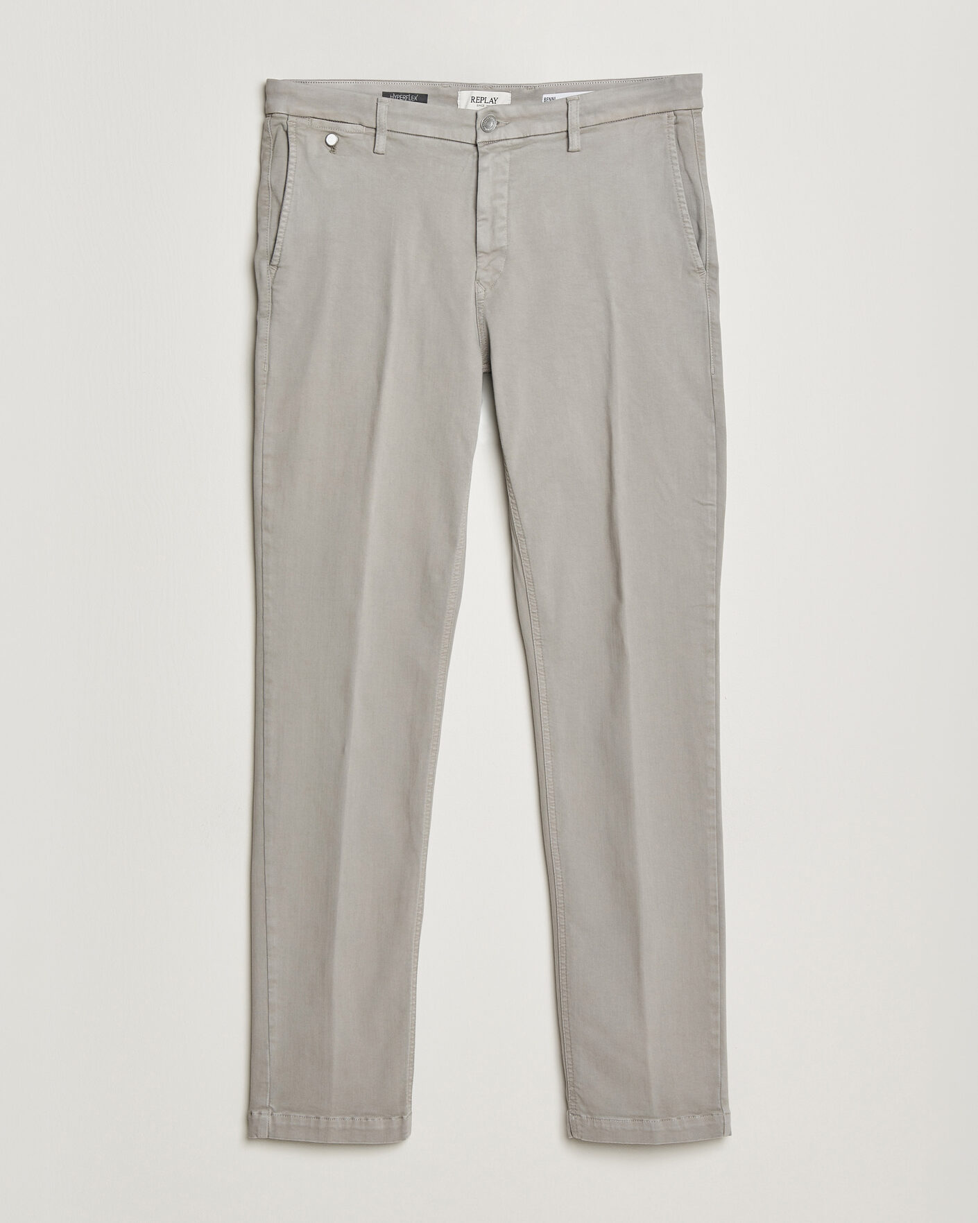 Men | Trousers | Replay | Benni Hyperflex X-Lite Chinos Light Grey