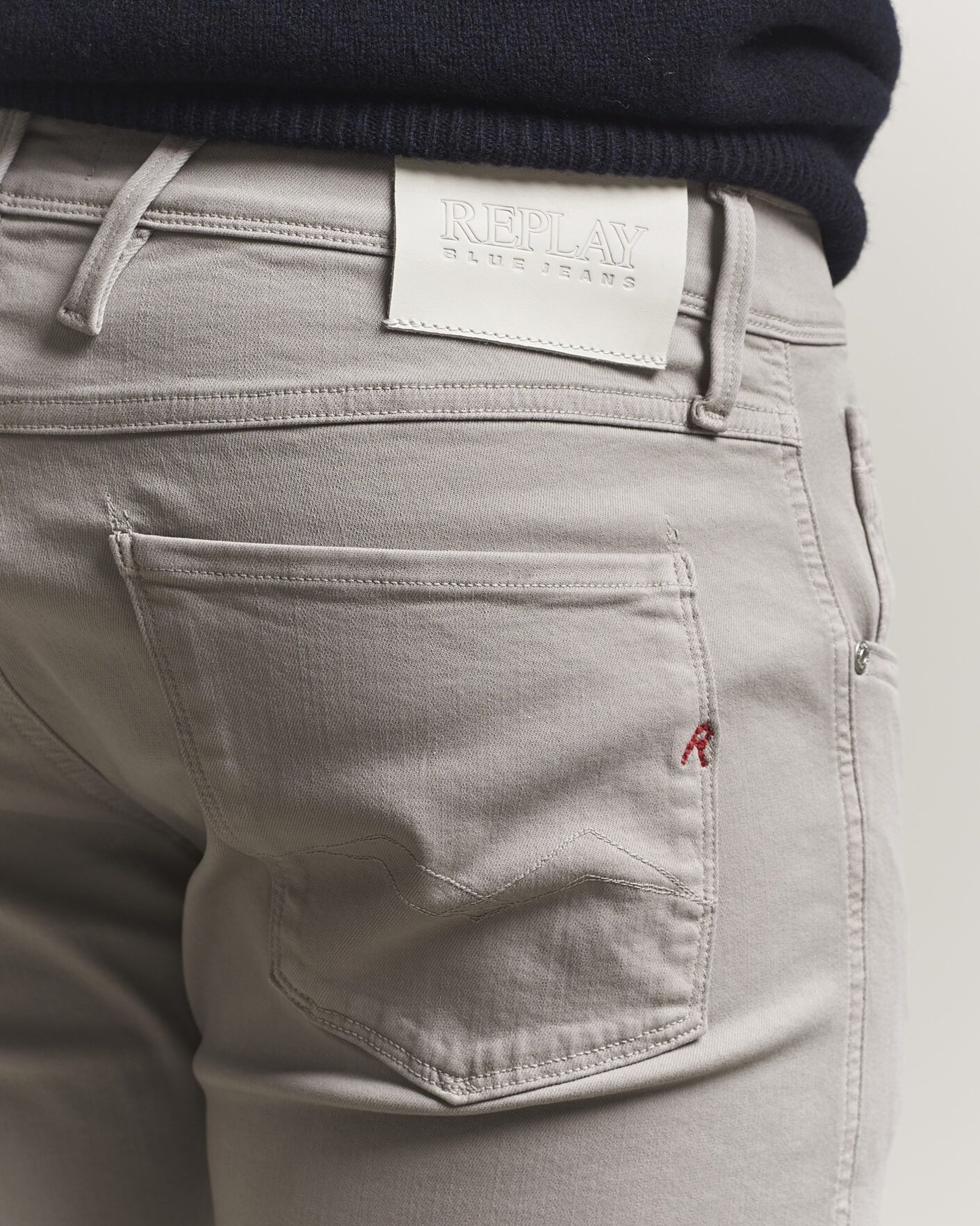 Men | Trousers | Replay | Anbass Hyperflex X.Lite 5-Pocket Pants Light Grey