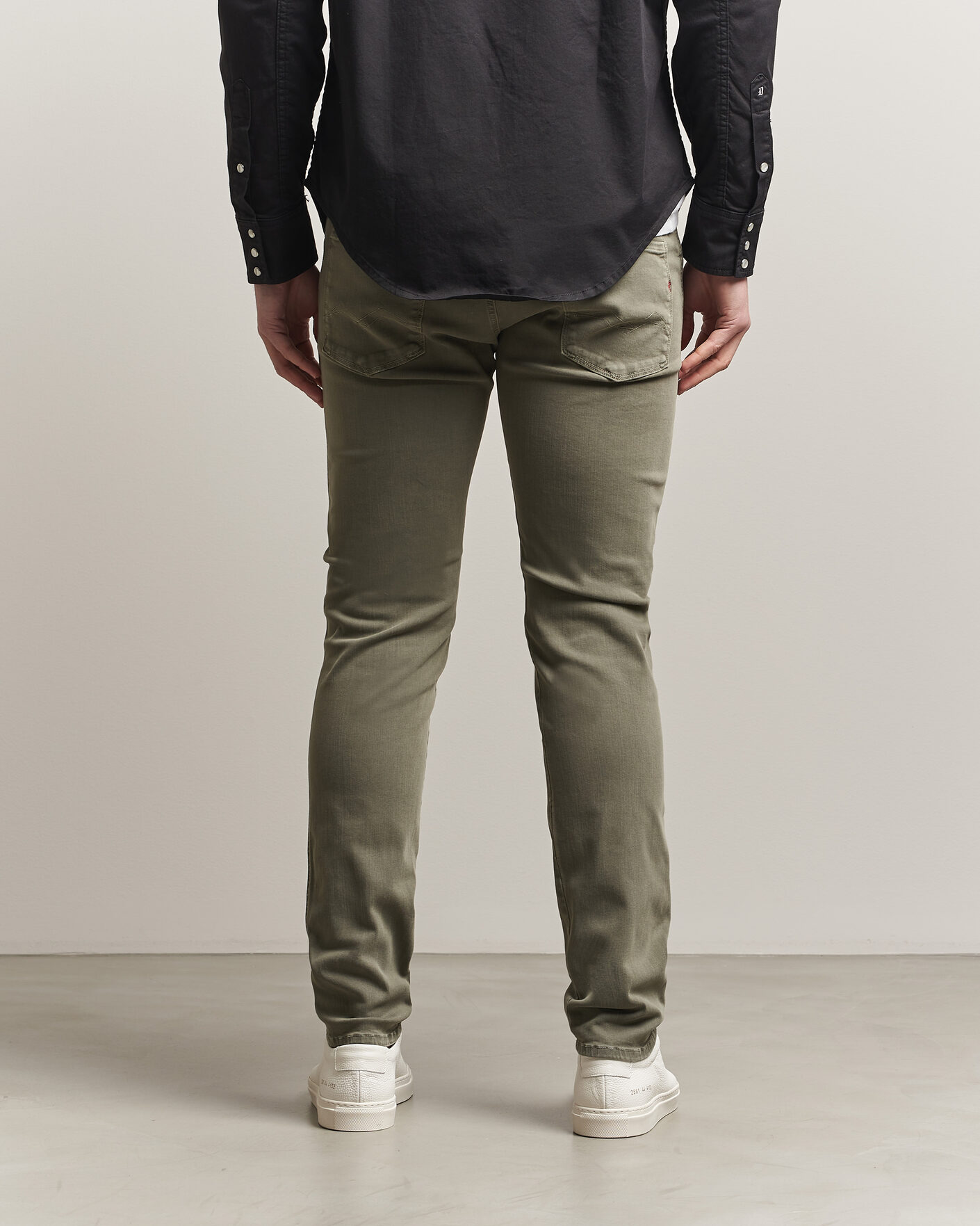 Men | Trousers | Replay | Anbass Hyperflex X.Lite 5-Pocket Pants Military Green