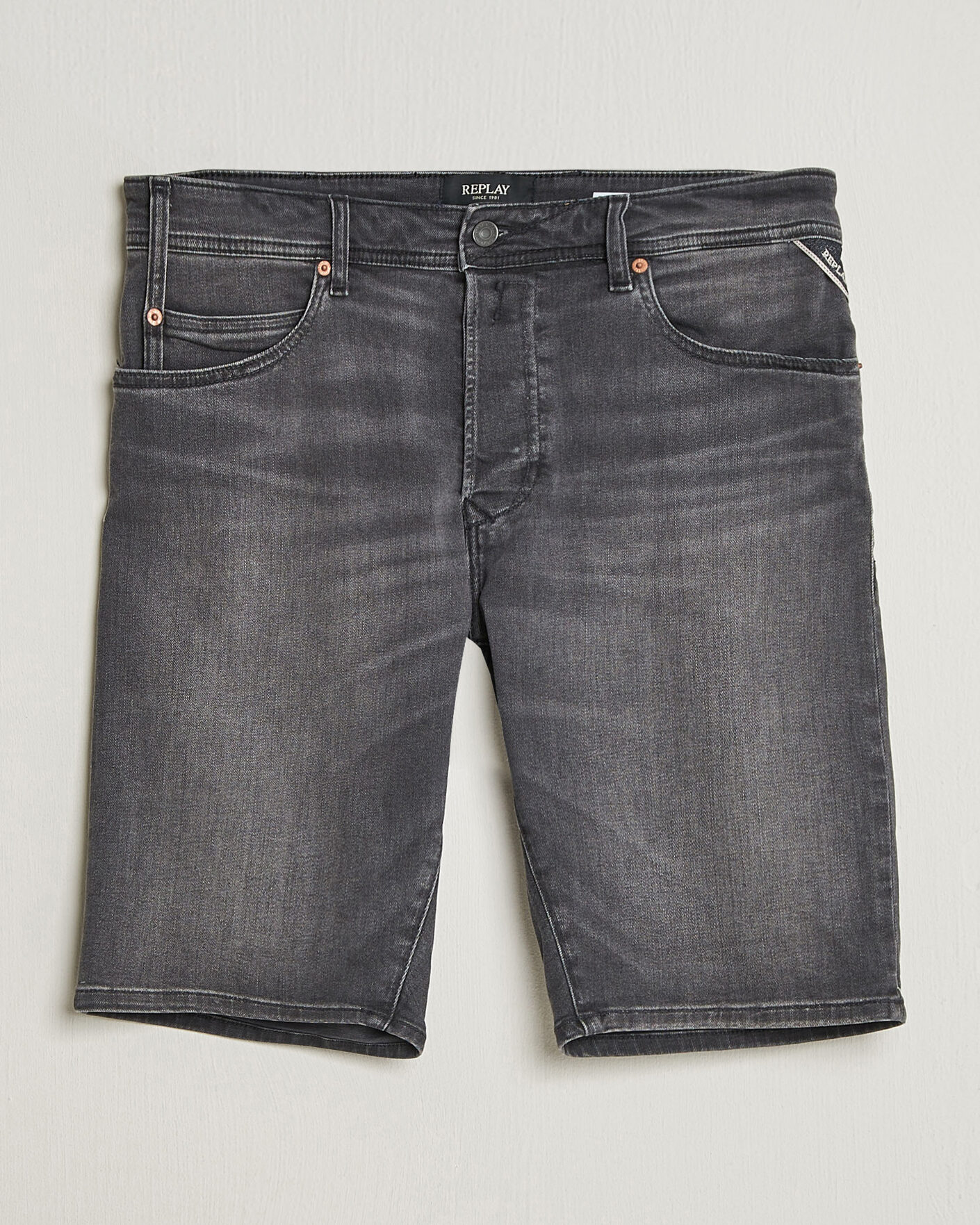 Men | Shorts | Replay | RBJ981 Stretch Denim Shorts Washed Black