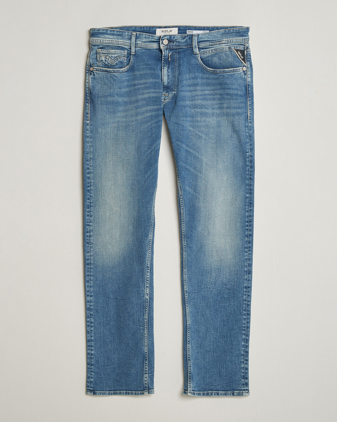 Men | Jeans | Replay | Rocco Comfort Fit Stretch Eco Plus Jeans Medium Blue