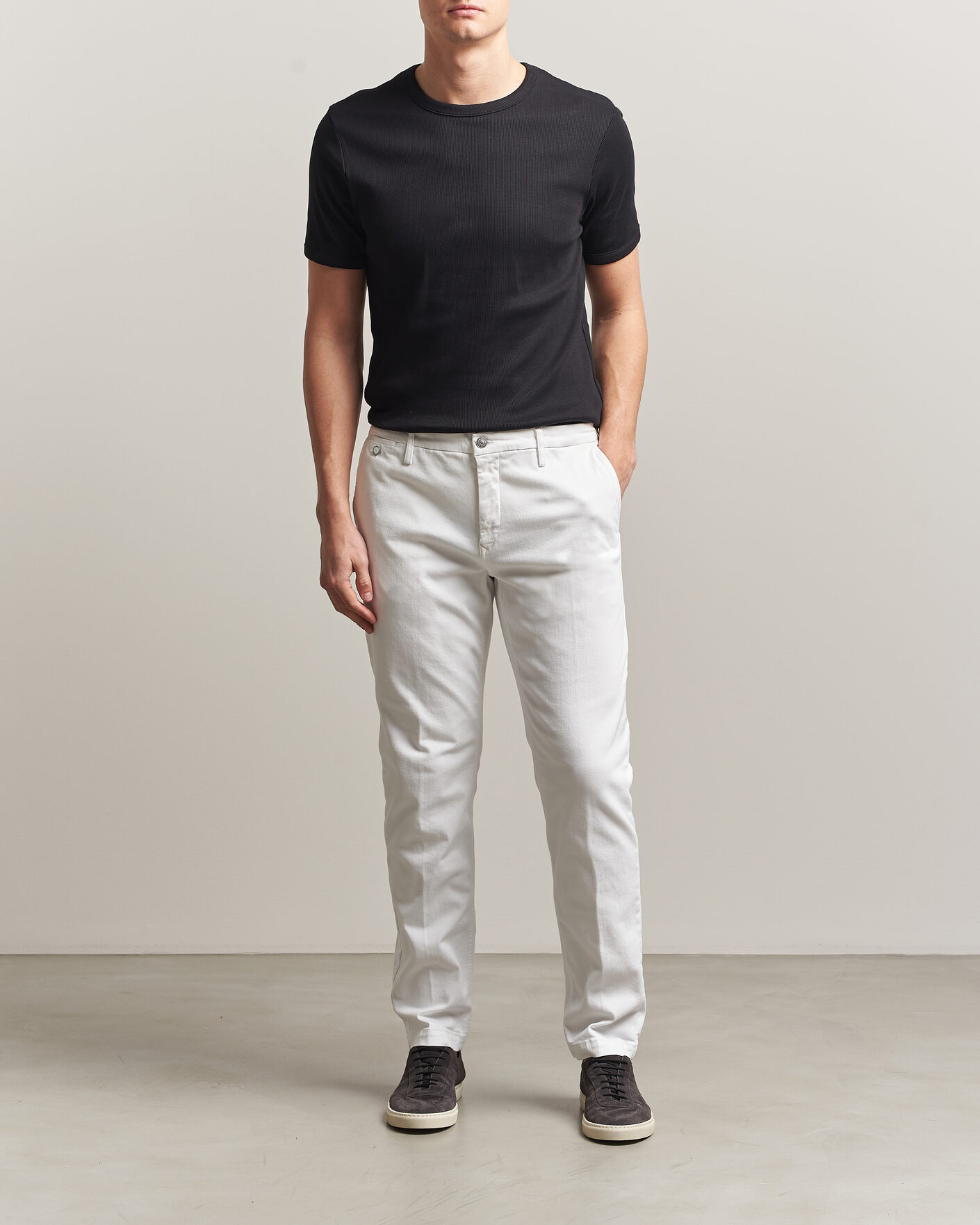 Men | Trousers | Replay | Benni Hyperflex X-Lite Chinos Natural White