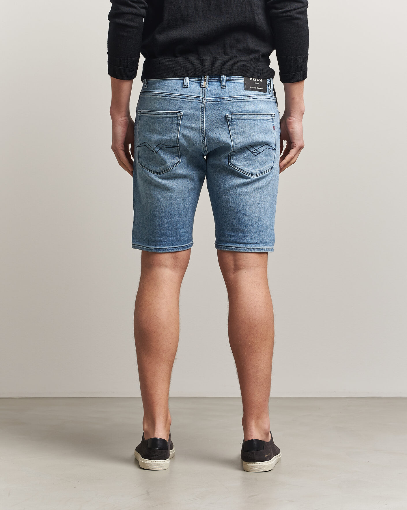 Men | Shorts | Replay | RBJ981 Stretch Denim Shorts Light Blue