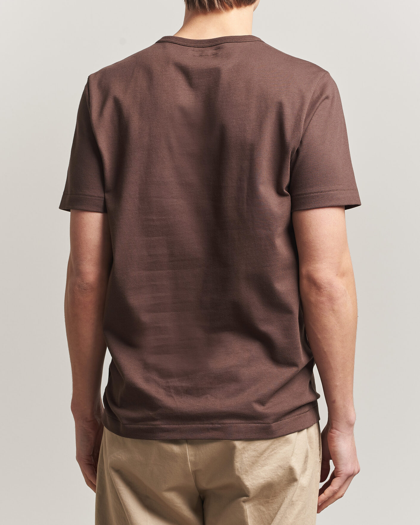 Men | T-Shirts | Merz b. Schwanen | Classic Fit Sturdy T-Shirt Chocolate