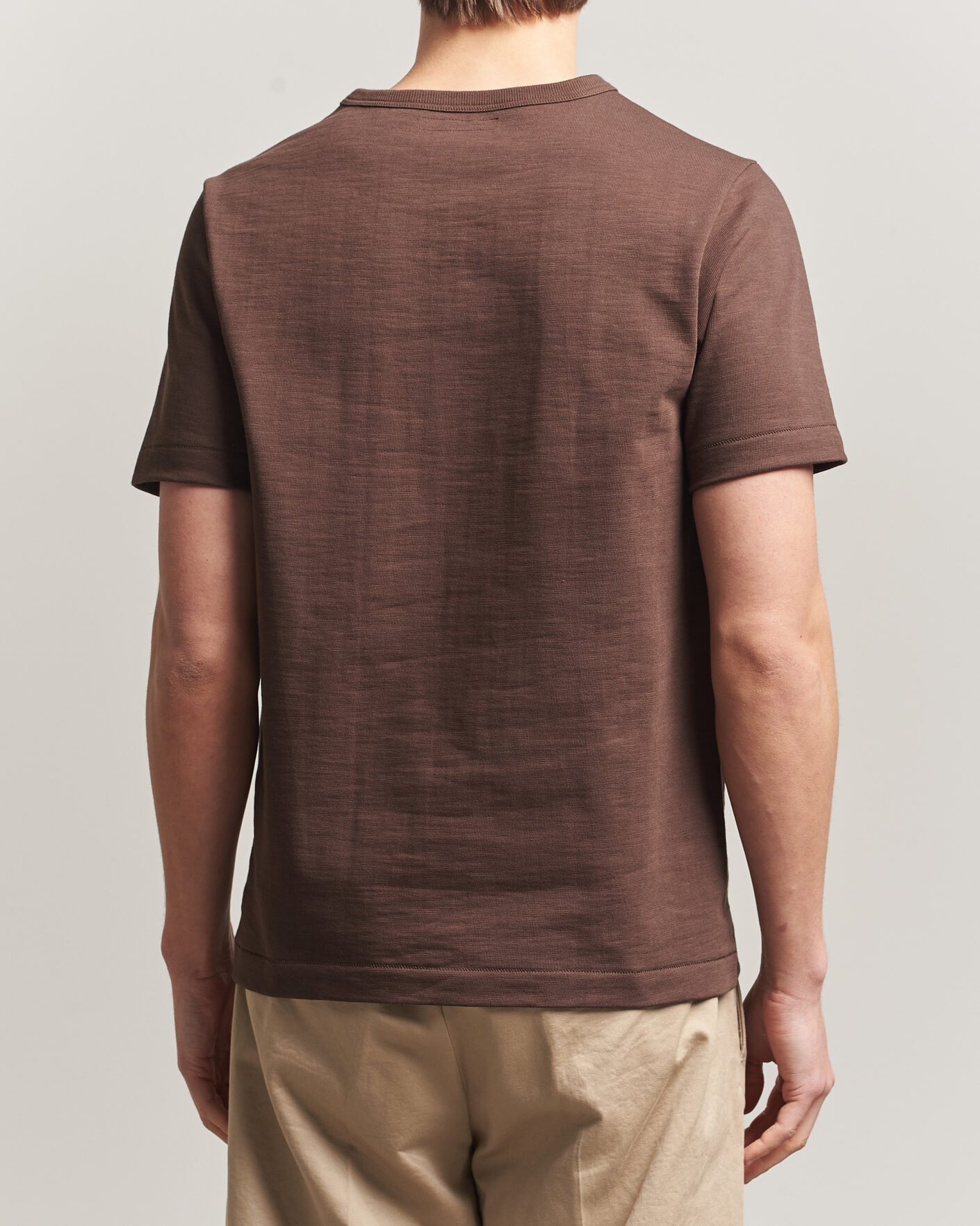 Men | T-Shirts | Merz b. Schwanen | Relaxed Fit Loopwheeled Heavy T-Shirt Chocolate