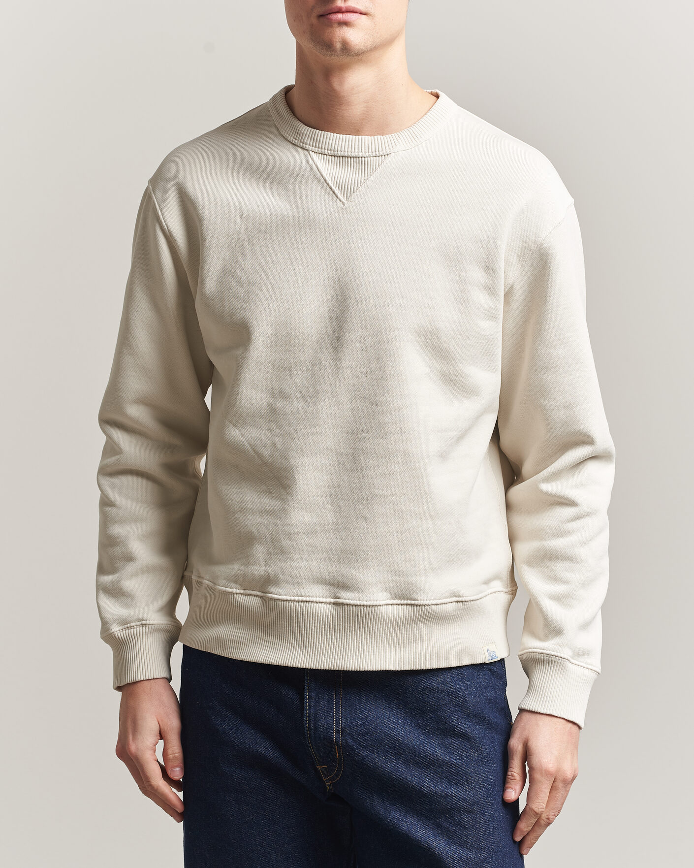 Men | Sweaters & Knitwear | Merz b. Schwanen | Classic Fit Authentic Fleece Sweatshirt Nature