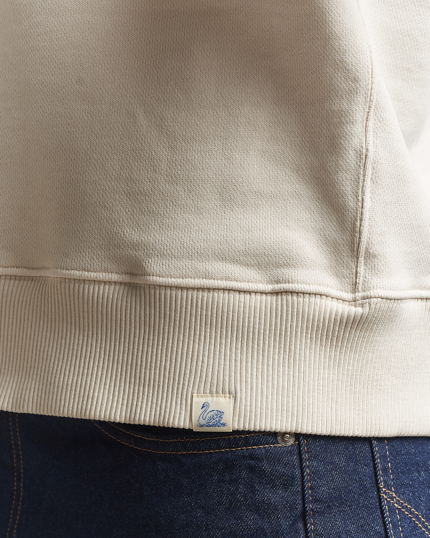 Men | Sweaters & Knitwear | Merz b. Schwanen | Classic Fit Authentic Fleece Sweatshirt Nature