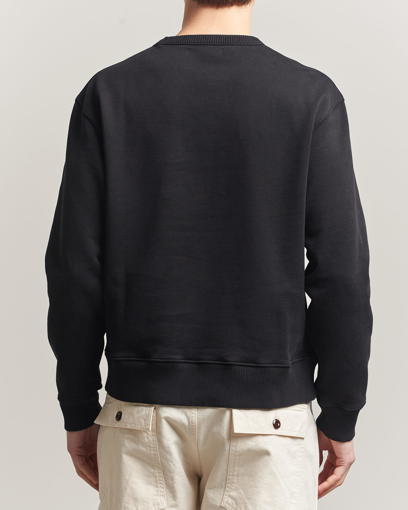 Men | Sweaters & Knitwear | Merz b. Schwanen | Classic Fit Authentic Fleece Sweatshirt Black