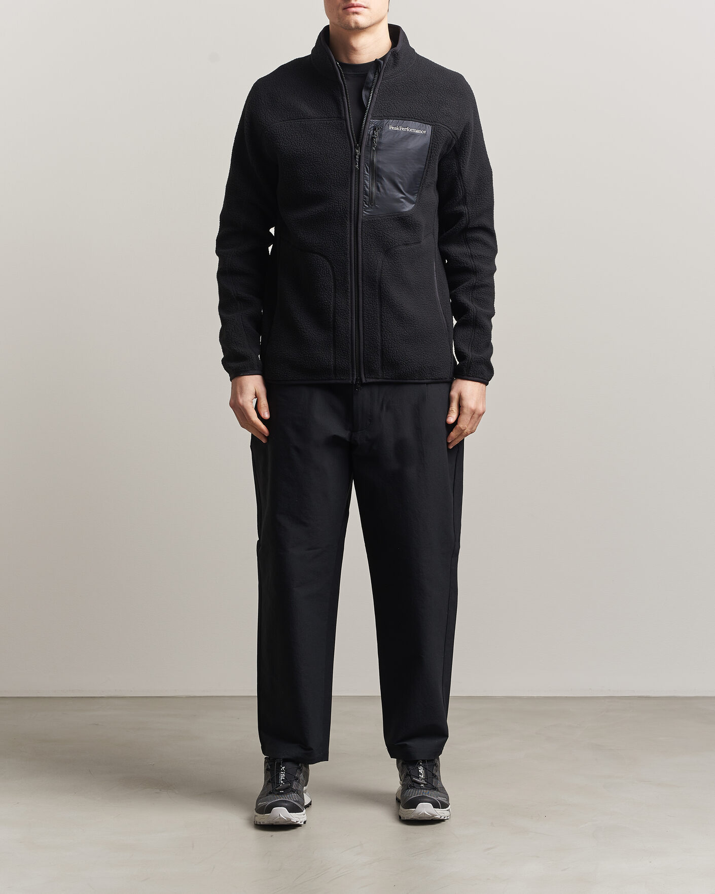Men | Sweaters & Knitwear | Peak Performance | Nature Rush Pile Full Zip Black