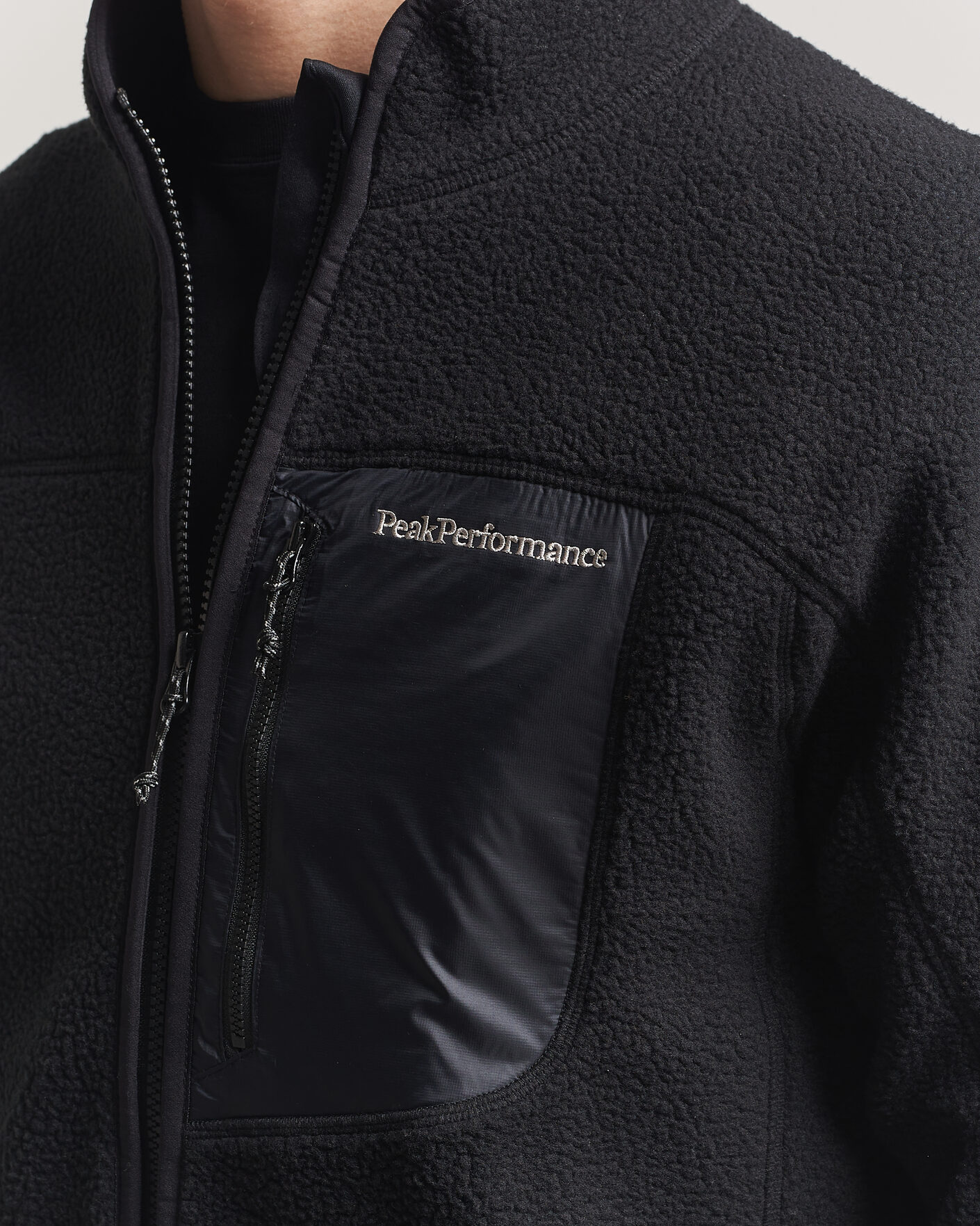 Men | Sweaters & Knitwear | Peak Performance | Nature Rush Pile Full Zip Black