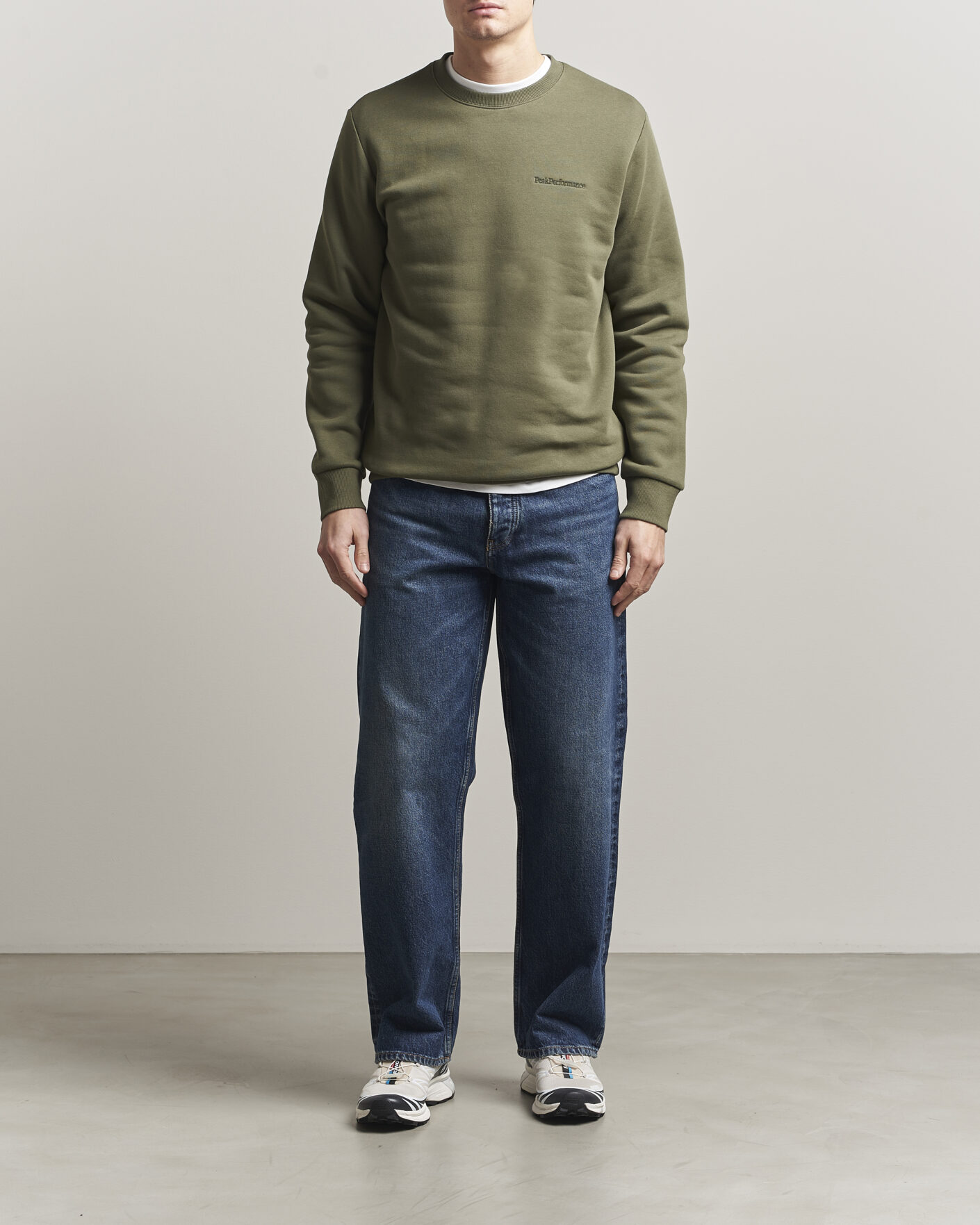 Men | Sweaters & Knitwear | Peak Performance | Original Crew Neck Sweatshirt Pine Needle