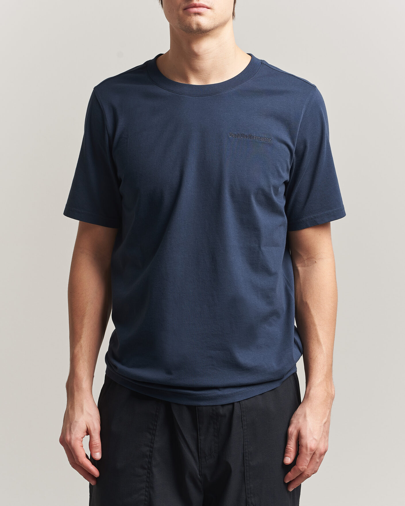 Men | T-Shirts | Peak Performance | Original Crew Neck T-Shirt Blue Shadow