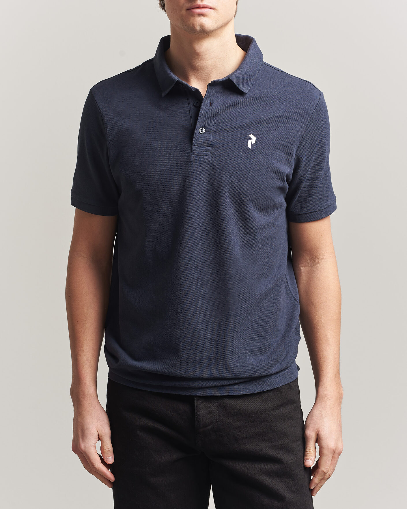 Men | Polo Shirts | Peak Performance | Classic Cotton Polo Blue Shadow