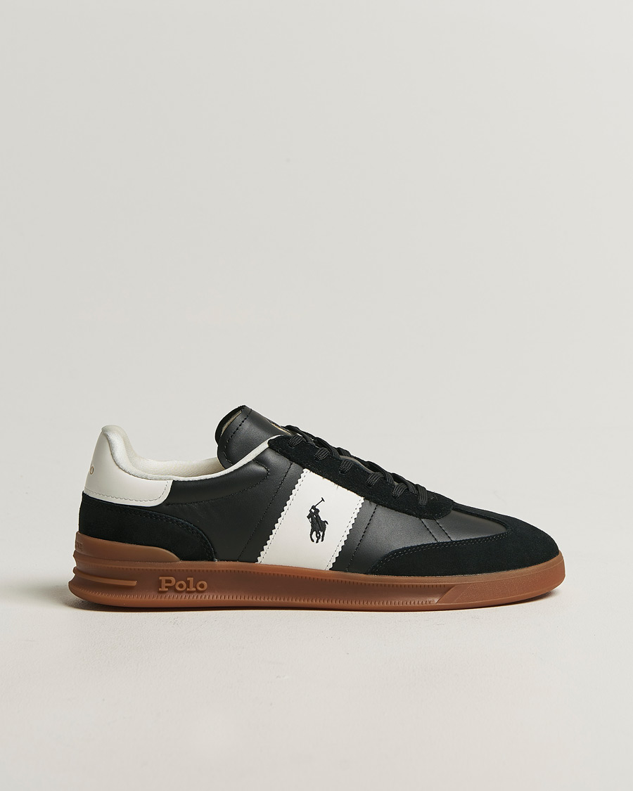 Men | Sneakers | Polo Ralph Lauren | Aera Leather/Suede Sneakers Black/White