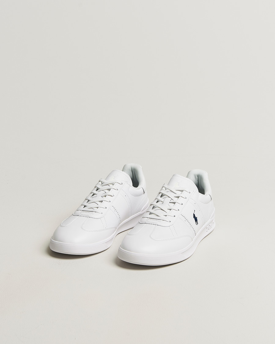 Men | Sneakers | Polo Ralph Lauren | Aera Grained Leather Sneakers White/Navy