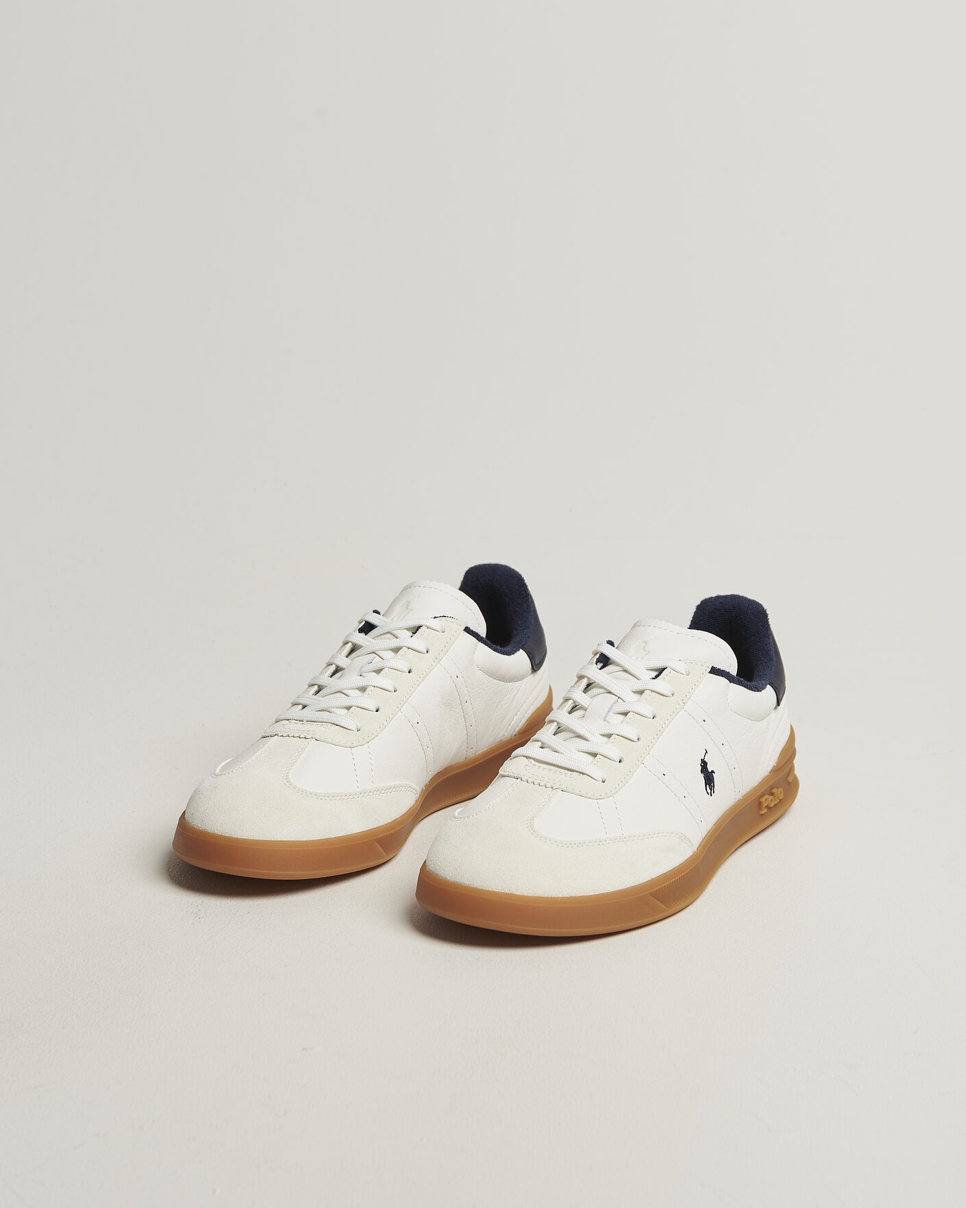 Men | Sneakers | Polo Ralph Lauren | Aera Leather Sneakers Deckwash White/Navy