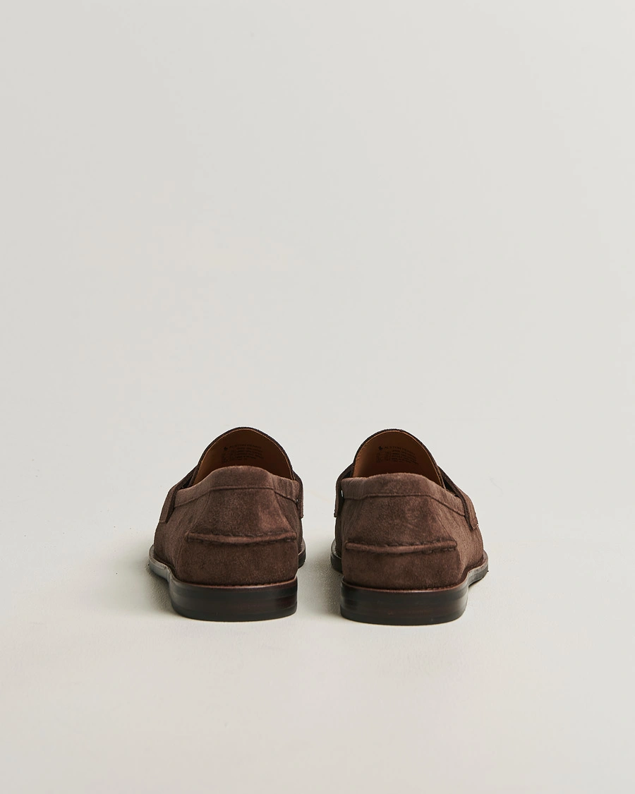 Men | Loafers | Polo Ralph Lauren | Alston Suede Penny Loafers Dark Brown