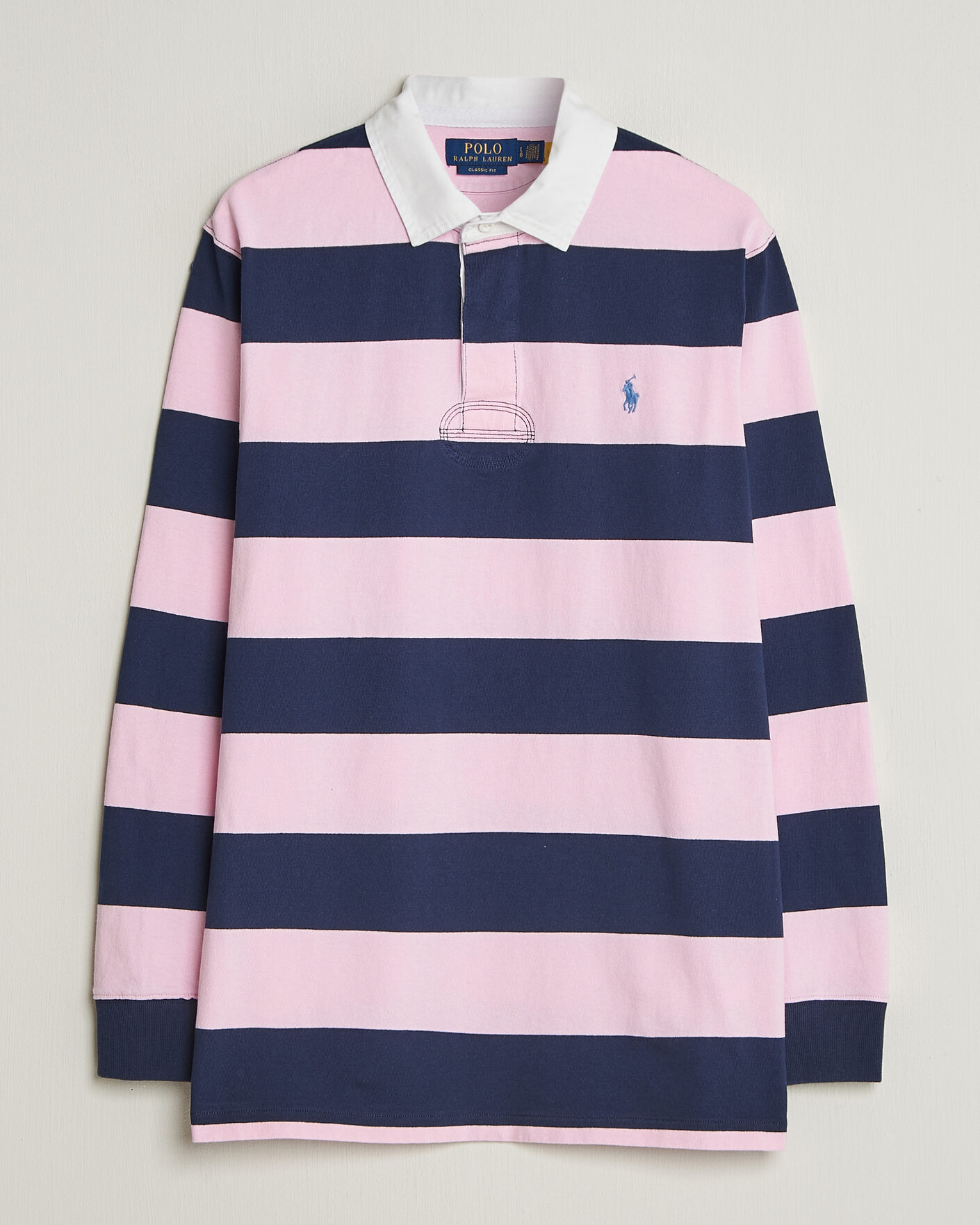 Polo Ralph Lauren Jersey Striped Rugger Carmel Pink/Newport Navy