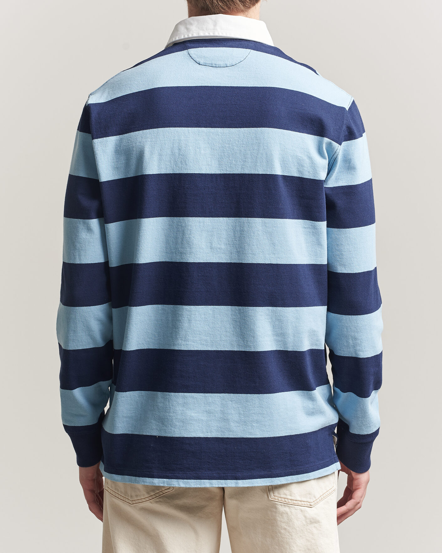 Polo Ralph Lauren Jersey Striped Rugger Powder Blue/Newport Navy