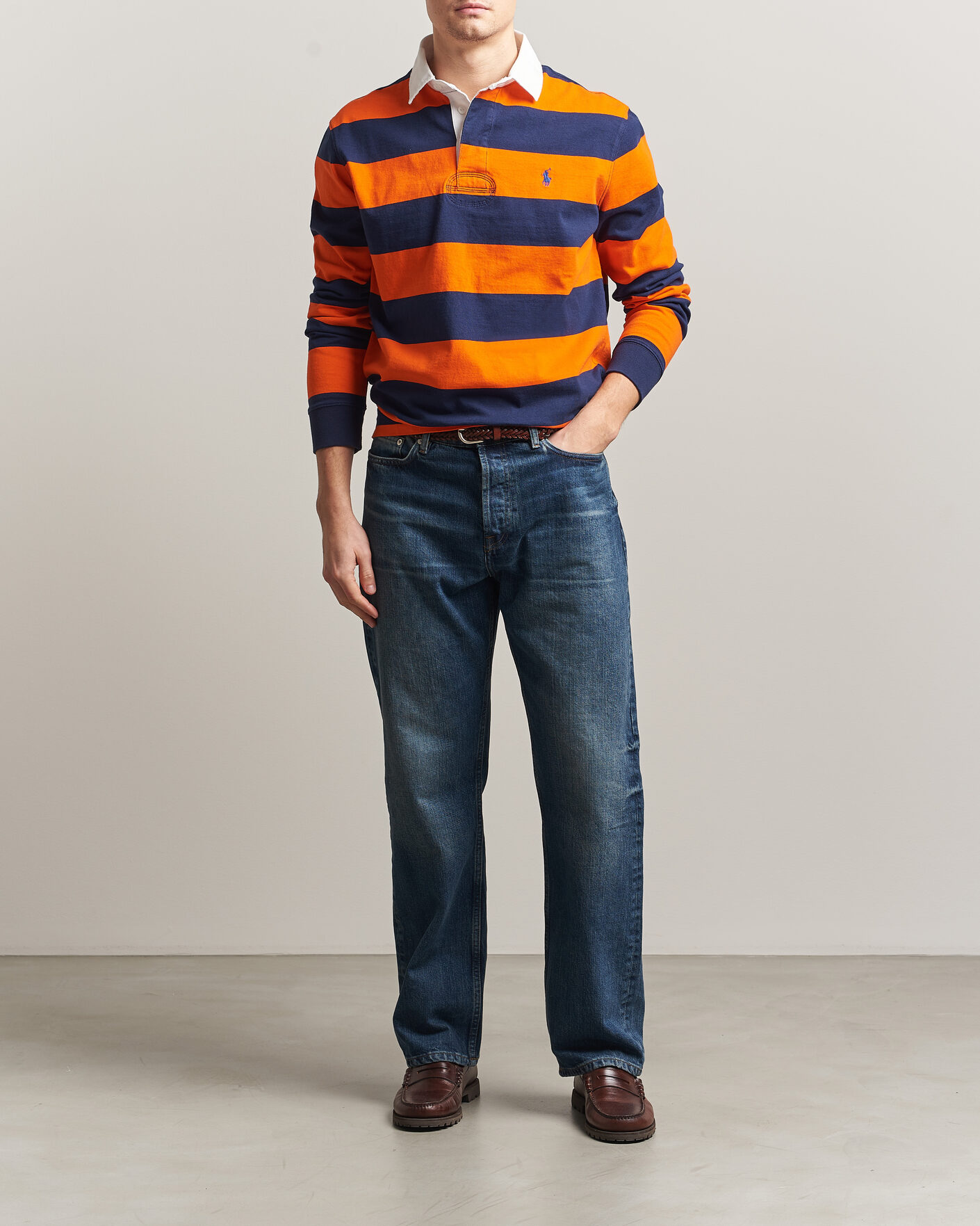 Polo Ralph Lauren Jersey Striped Rugger Sailing Orange/Newport Polo Ralph Lauren Jersey Striped Rugger Sailing Orange/Newport