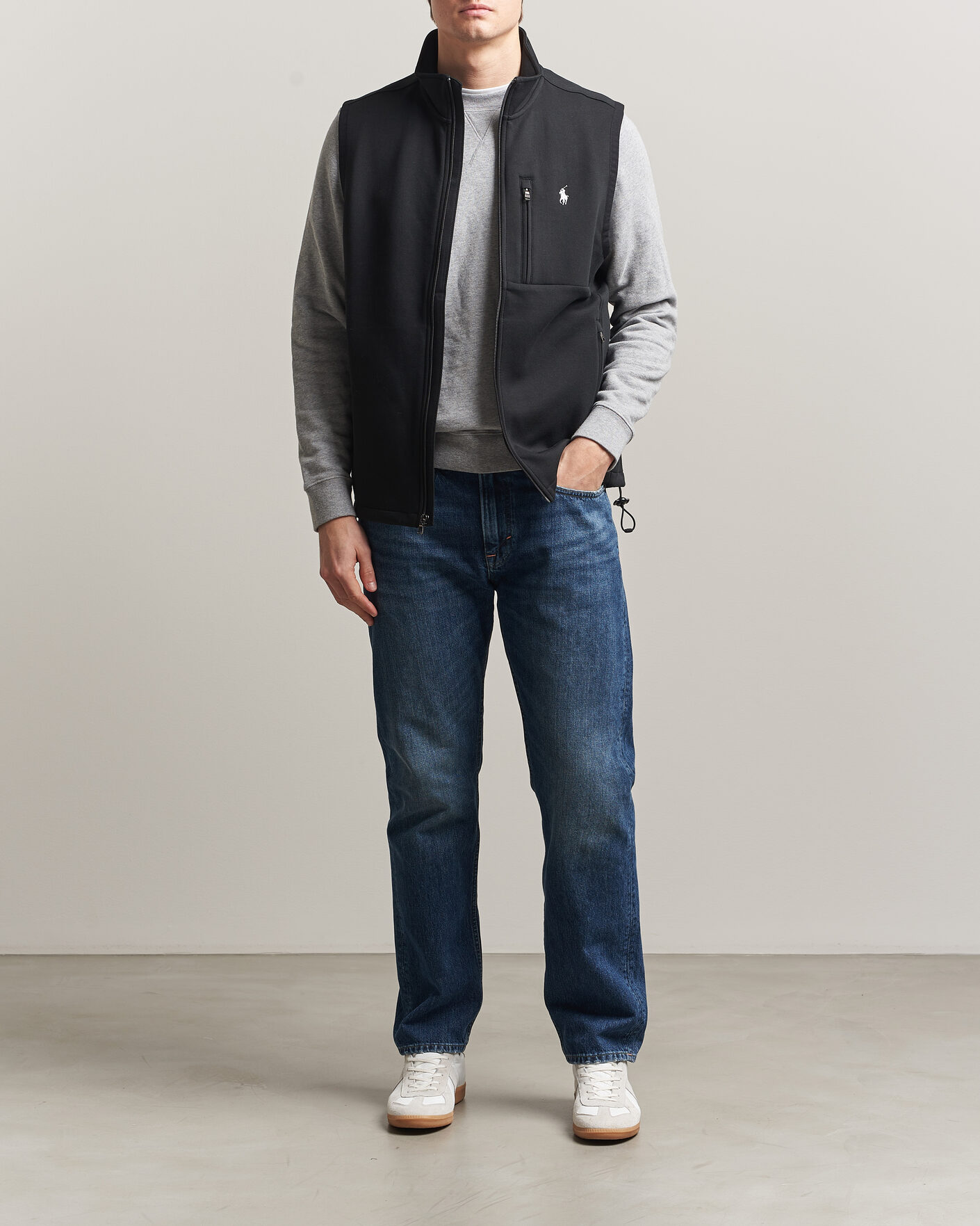 Men | Sweaters & Knitwear | Polo Ralph Lauren | Double Knitted Vest Polo Black